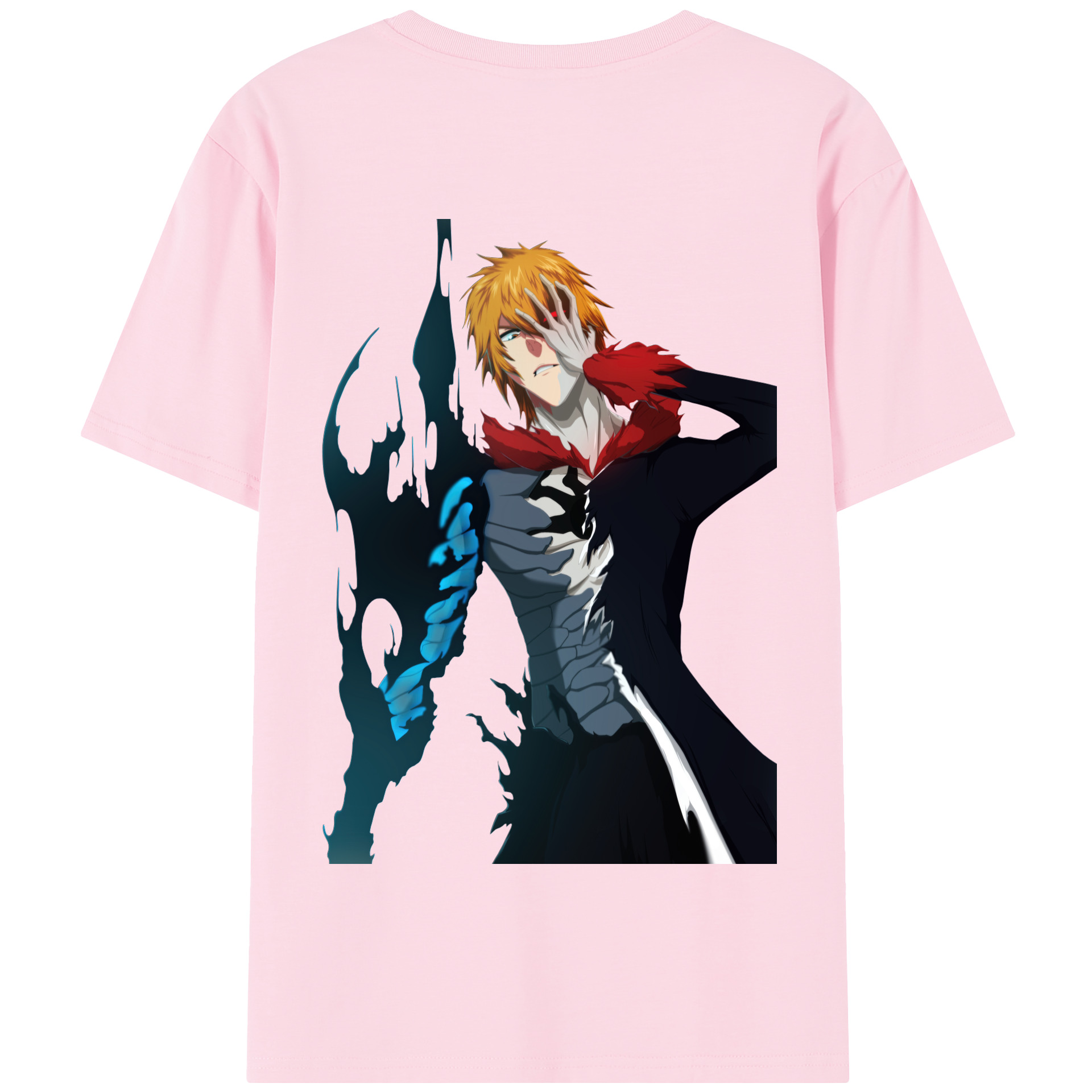 （画像用） ブリーチ 黒崎一護（くろさき いちご）BLEACH Kurosaki Ichigo 綿100％半袖Tシャツ（背面プリント）