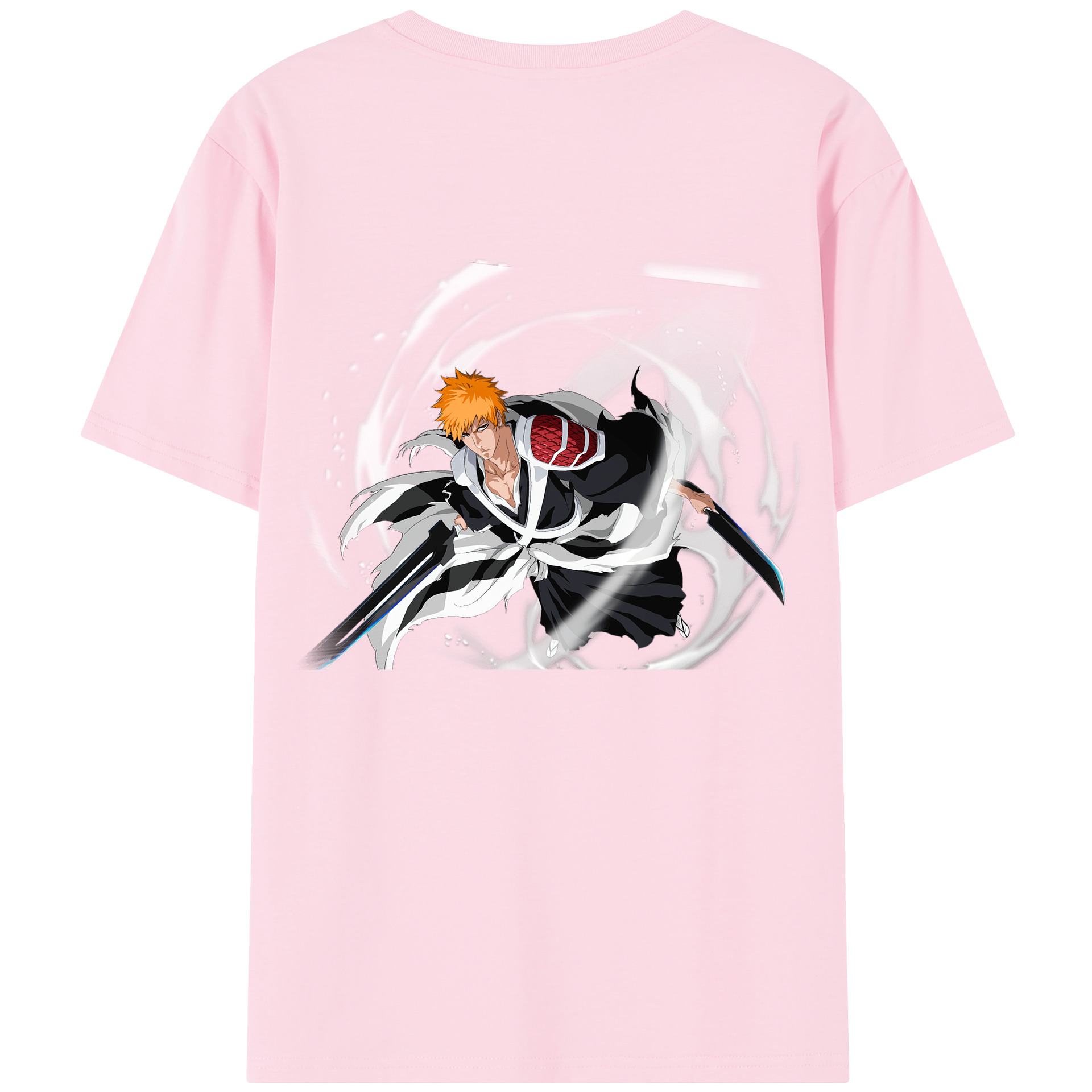 （画像用） ブリーチ 黒崎一護（くろさき いちご）BLEACH Kurosaki Ichigo 綿100％半袖Tシャツ（背面プリント）