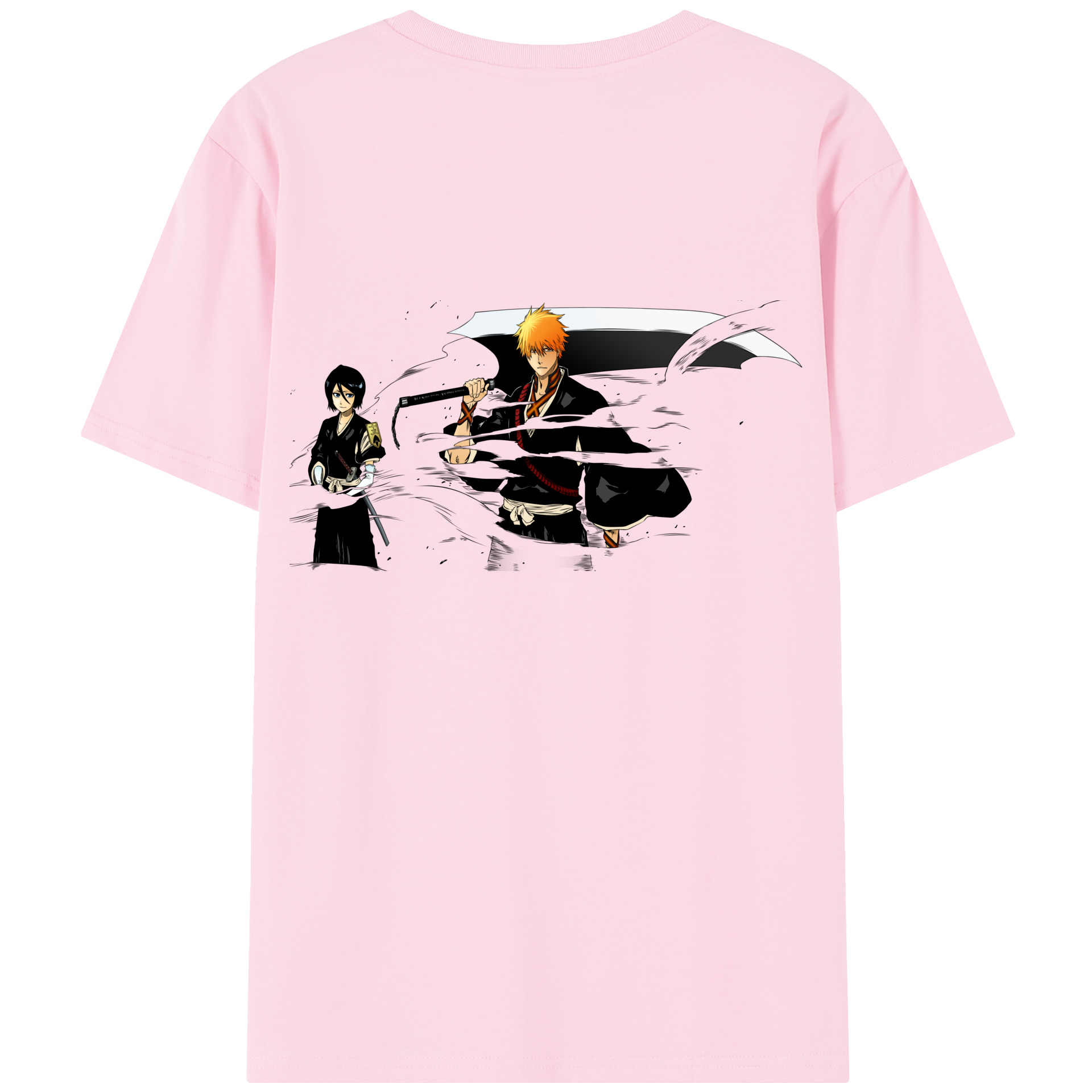 （画像用） ブリーチ 黒崎一護（くろさき いちご）BLEACH Kurosaki Ichigo 綿100％半袖Tシャツ（背面プリント）