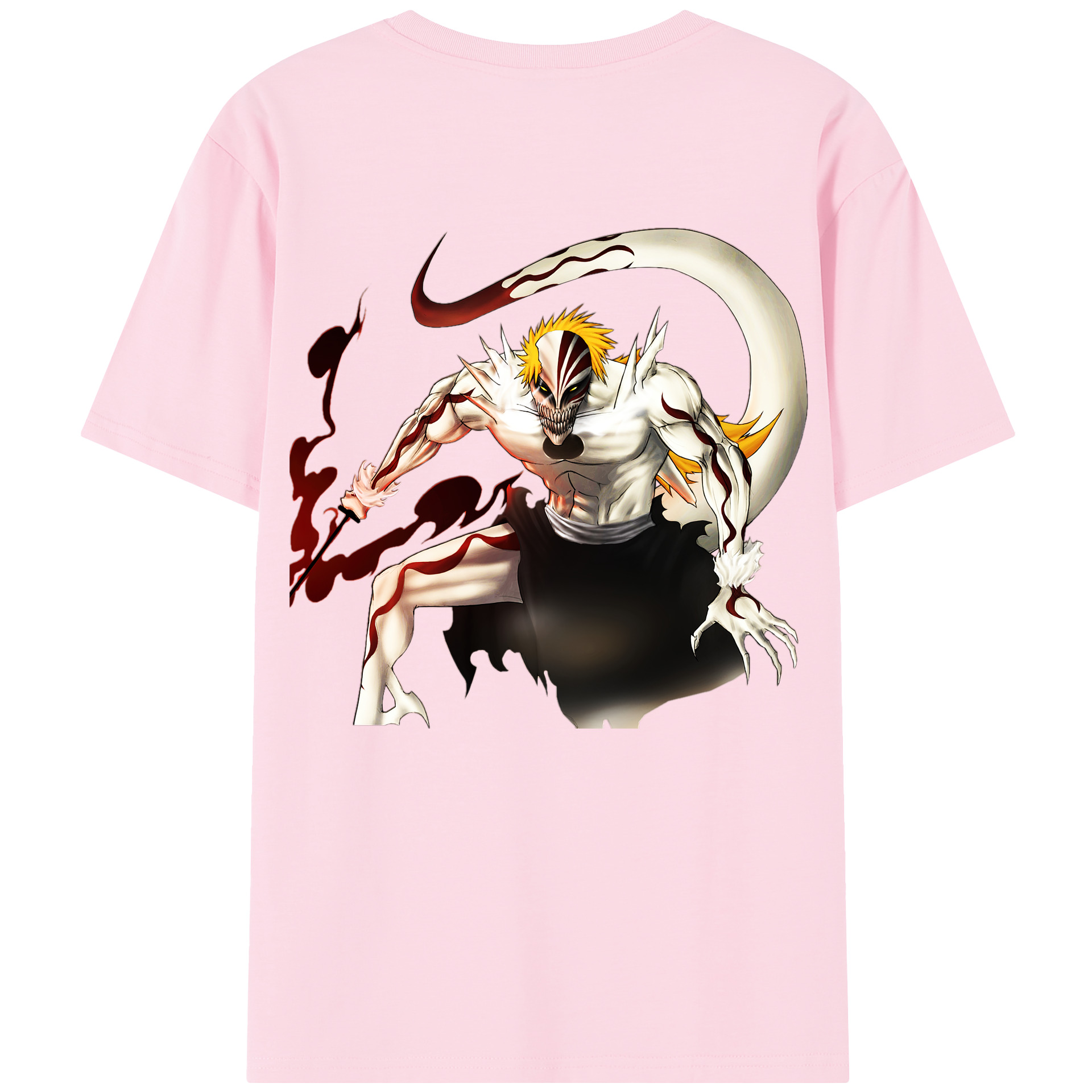 （画像用） ブリーチ 黒崎一護（くろさき いちご）BLEACH Kurosaki Ichigo 綿100％半袖Tシャツ（背面プリント）