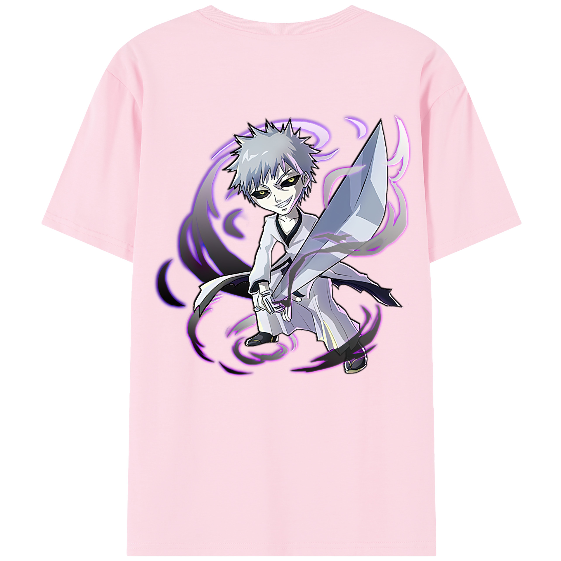 （画像用） ブリーチ 黒崎一護（くろさき いちご）BLEACH Kurosaki Ichigo 綿100％半袖Tシャツ（背面プリント）