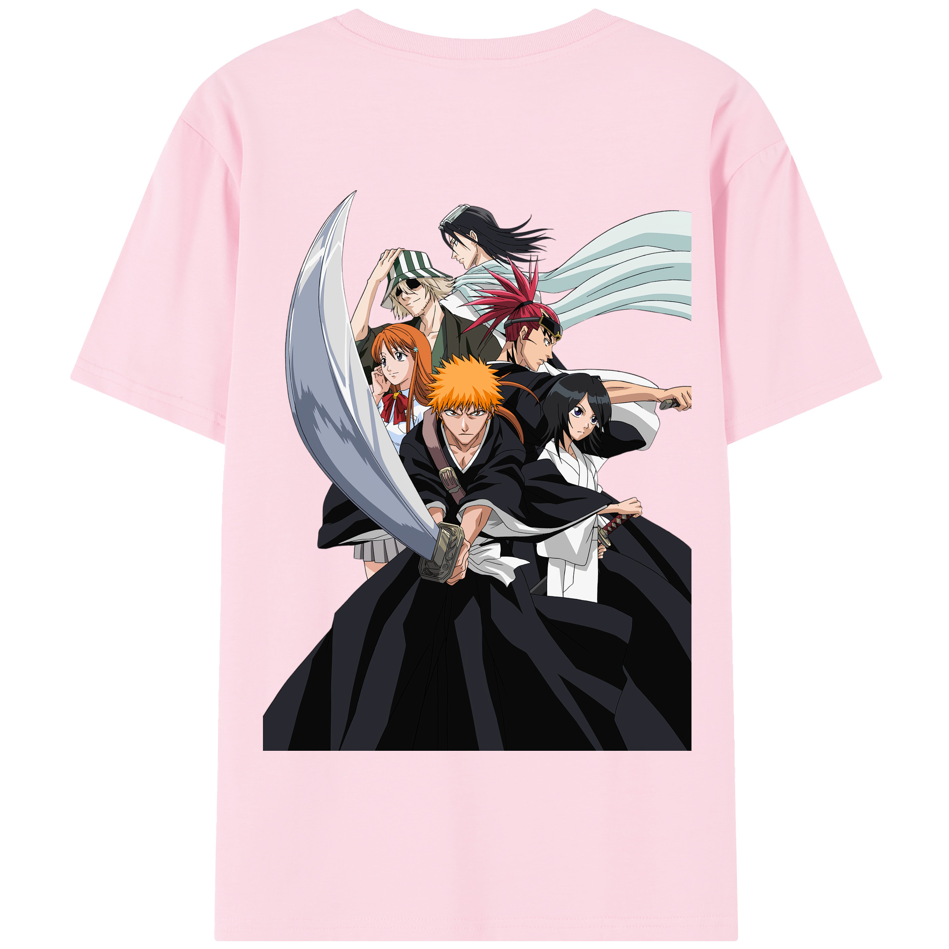 （画像用） ブリーチ 黒崎一護（くろさき いちご）BLEACH Kurosaki Ichigo 綿100％半袖Tシャツ（背面プリント）