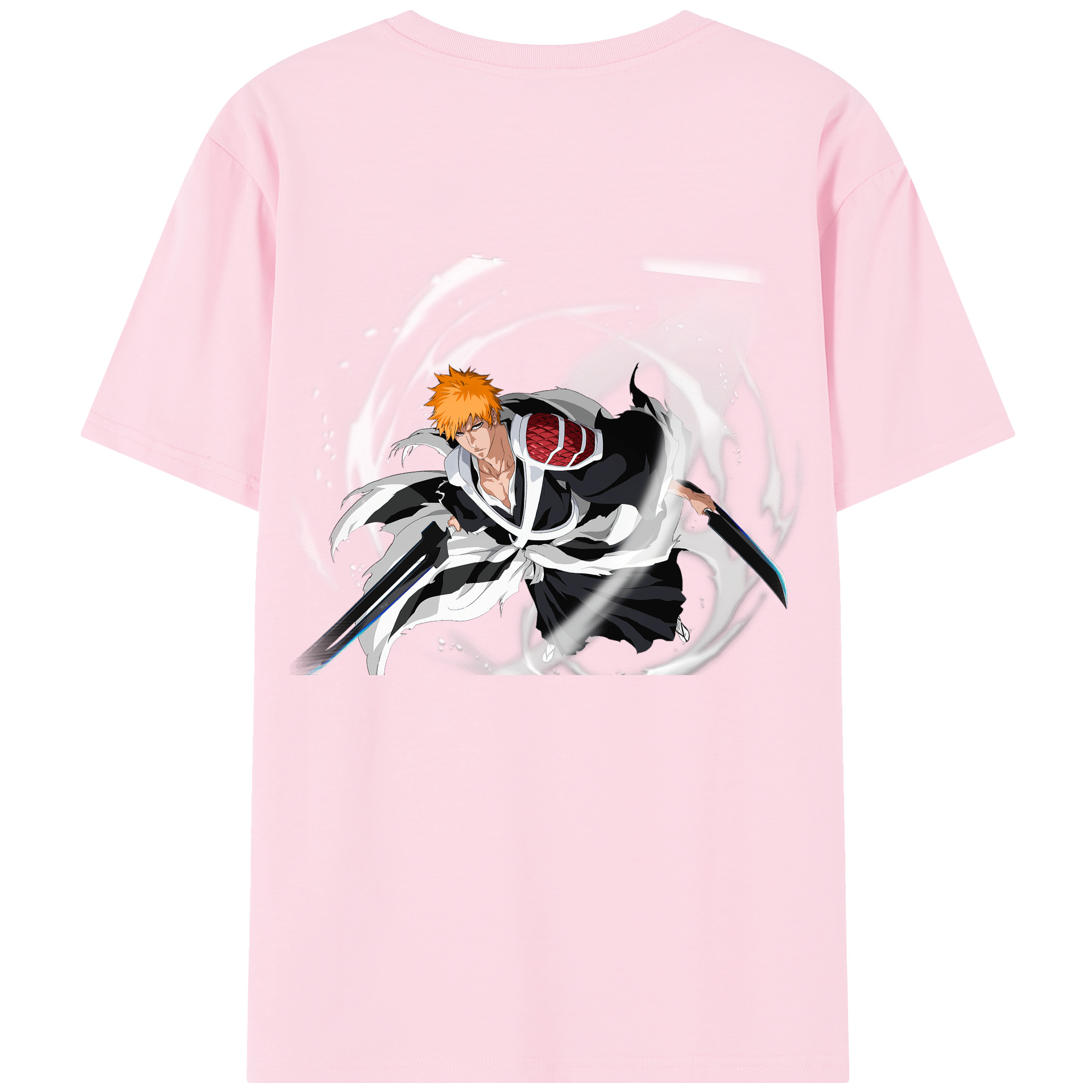 （画像用） ブリーチ 黒崎一護（くろさき いちご）BLEACH Kurosaki Ichigo 綿100％半袖Tシャツ（背面プリント）