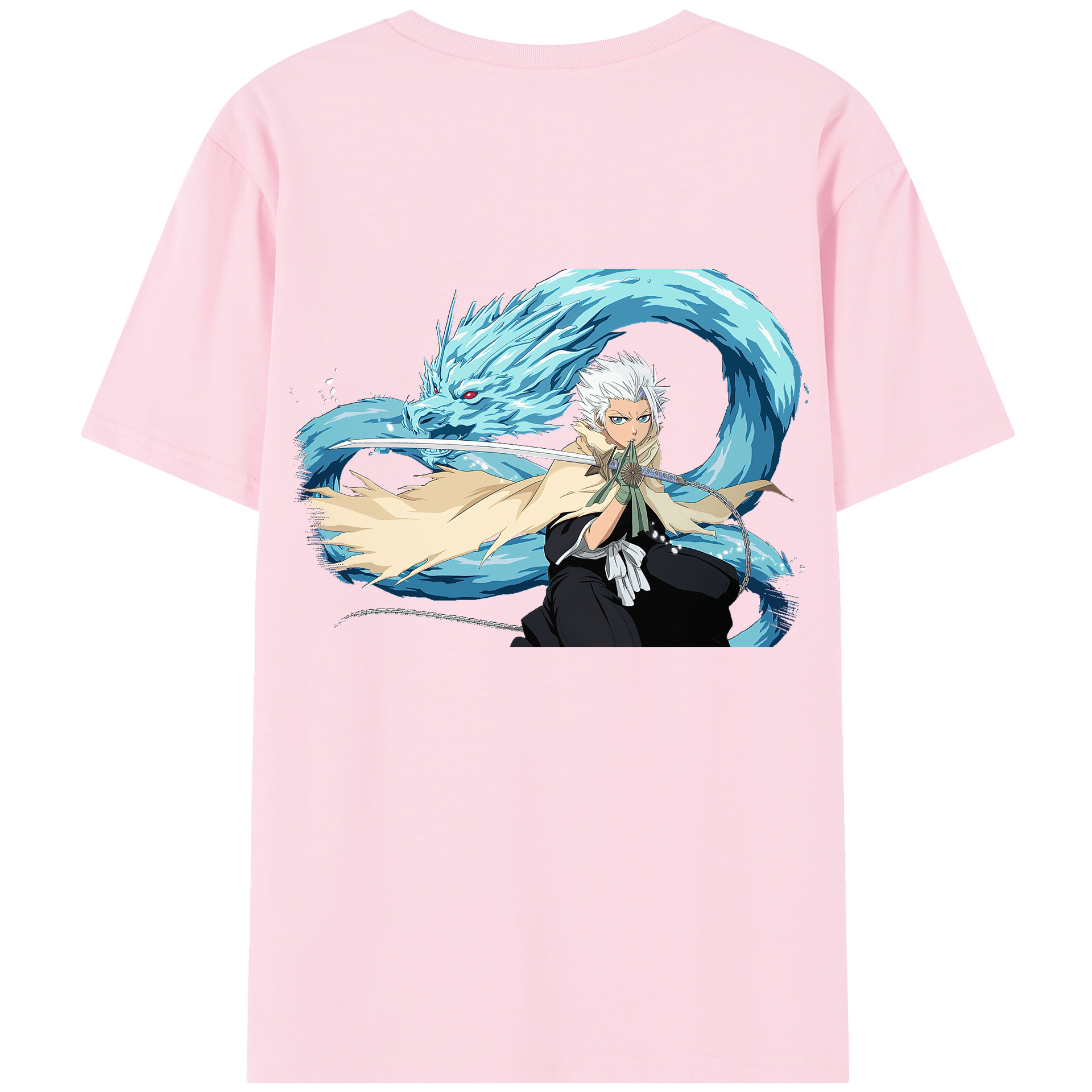 （画像用） ブリーチ 日番谷冬獅郎（ひつがや とうしろう） BLEACH Hitsugaya Toushirou 綿100％半袖Tシャツ（背面プリント）