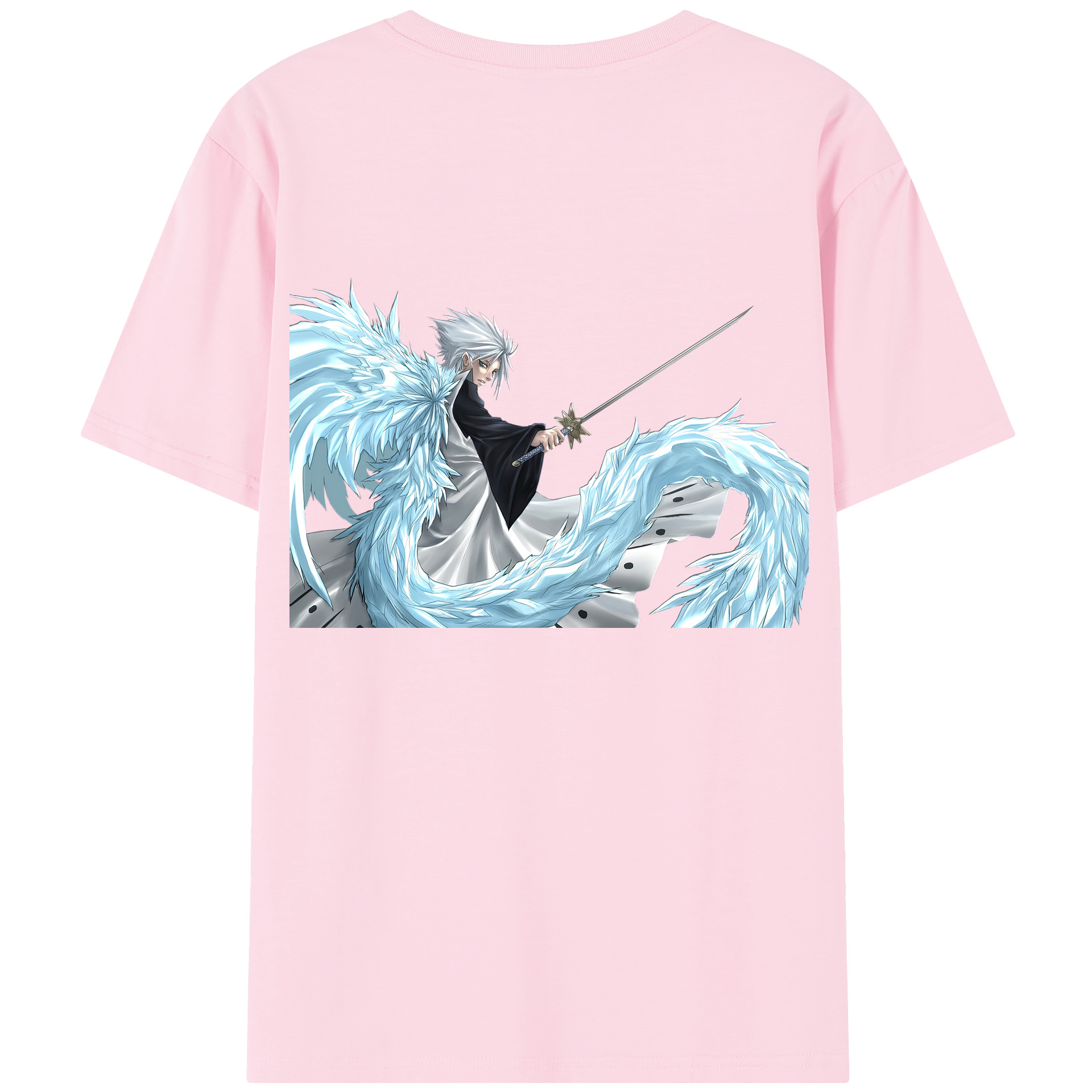 （画像用） ブリーチ 日番谷冬獅郎（ひつがや とうしろう） BLEACH Hitsugaya Toushirou 綿100％半袖Tシャツ（背面プリント）