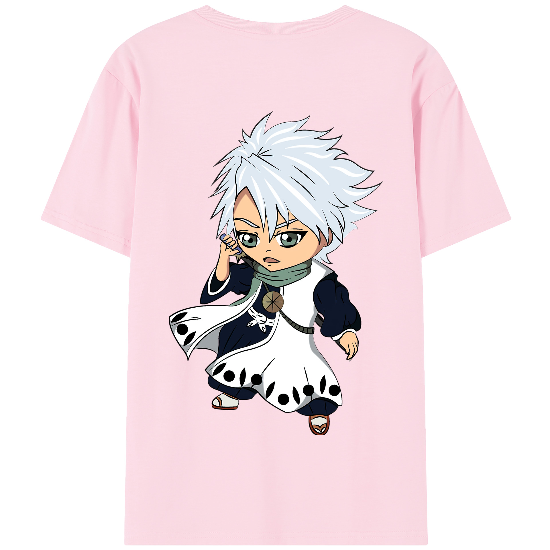 （画像用） ブリーチ 日番谷冬獅郎（ひつがや とうしろう） BLEACH Hitsugaya Toushirou 綿100％半袖Tシャツ（背面プリント）