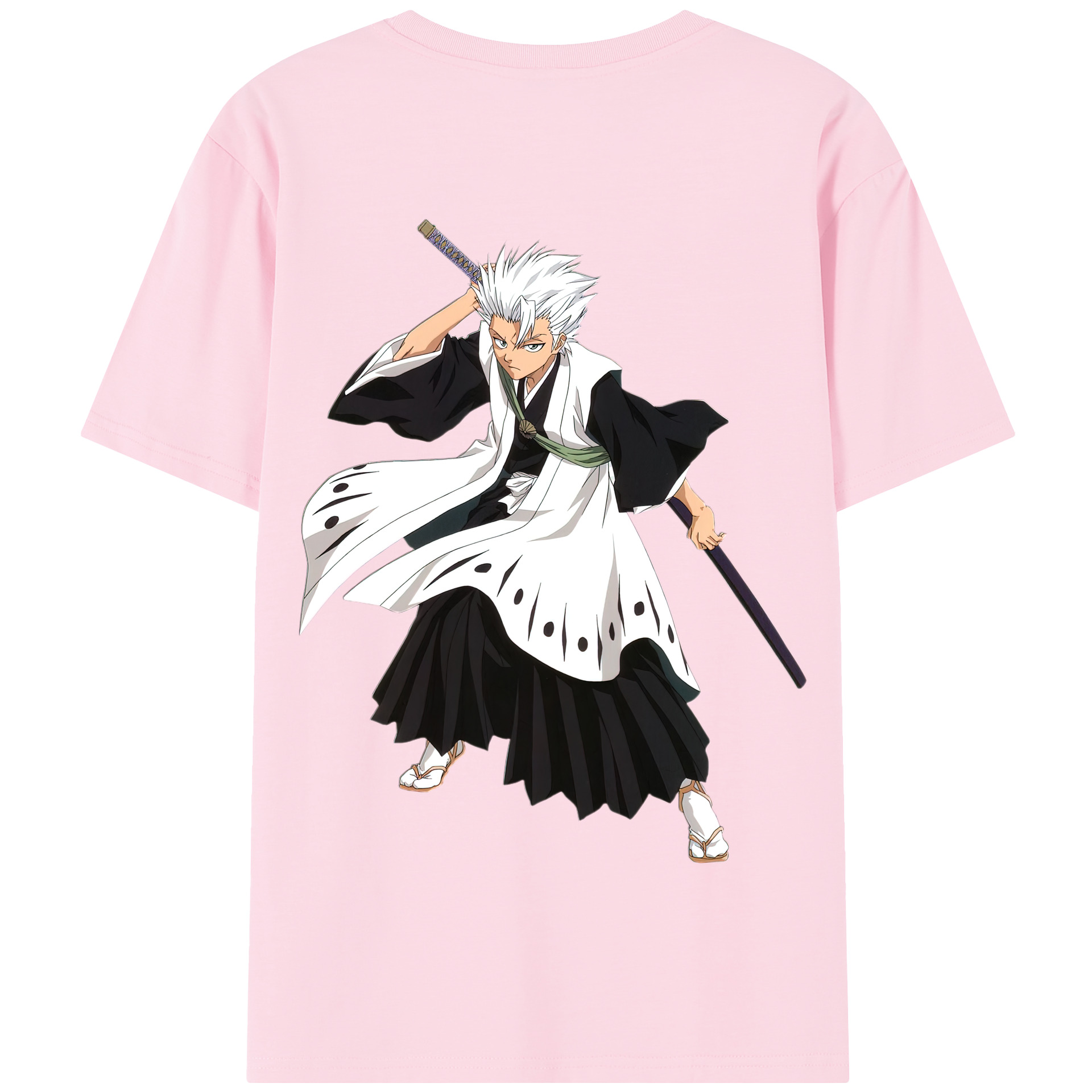 （画像用） ブリーチ 日番谷冬獅郎（ひつがや とうしろう） BLEACH Hitsugaya Toushirou 綿100％半袖Tシャツ（背面プリント）