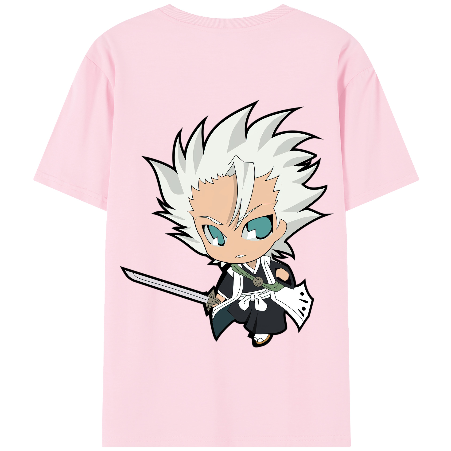 （画像用） ブリーチ 日番谷冬獅郎（ひつがや とうしろう） BLEACH Hitsugaya Toushirou 綿100％半袖Tシャツ（背面プリント）