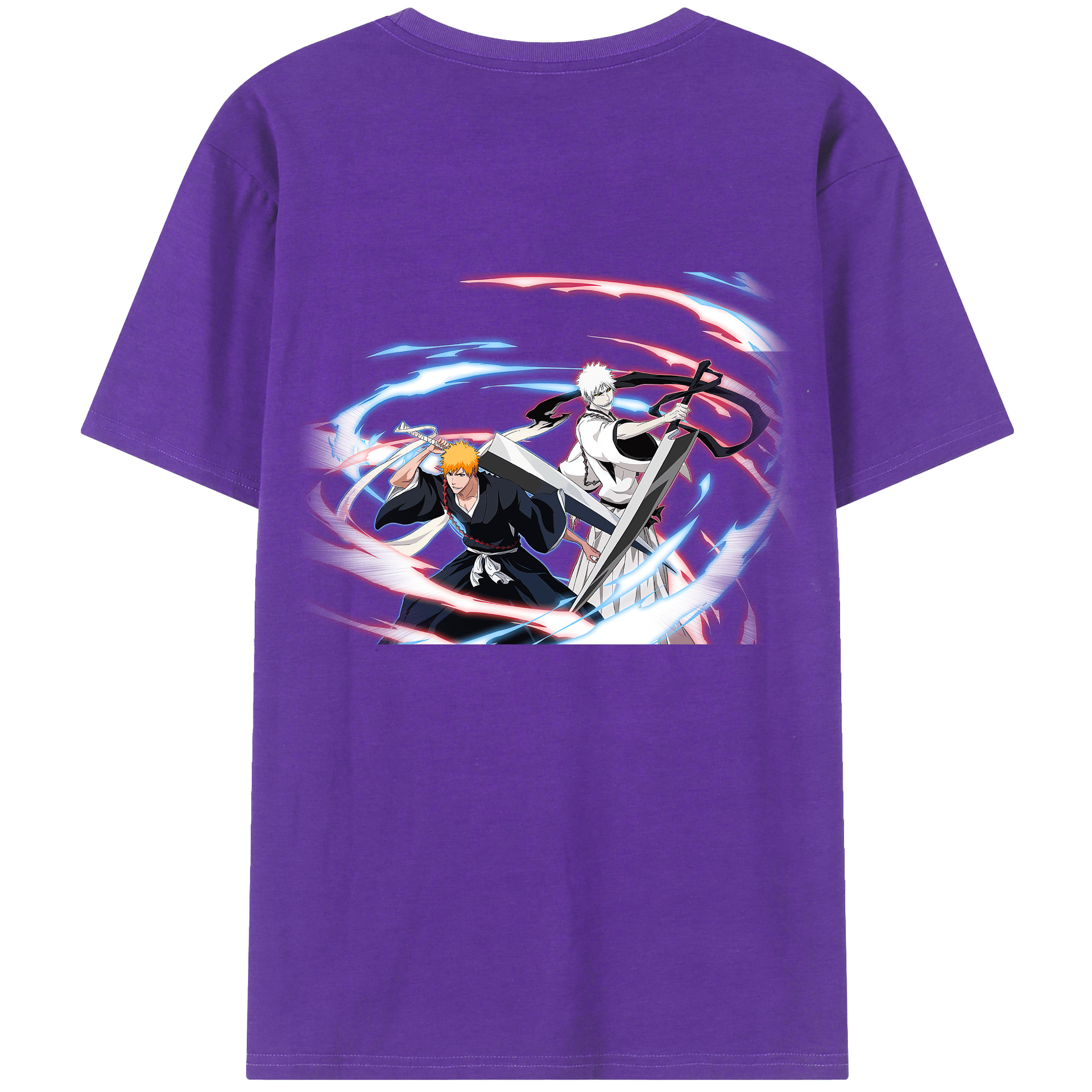 （画像用） ブリーチ 黒崎一護（くろさき いちご）BLEACH Kurosaki Ichigo 綿100％半袖Tシャツ（背面プリント）
