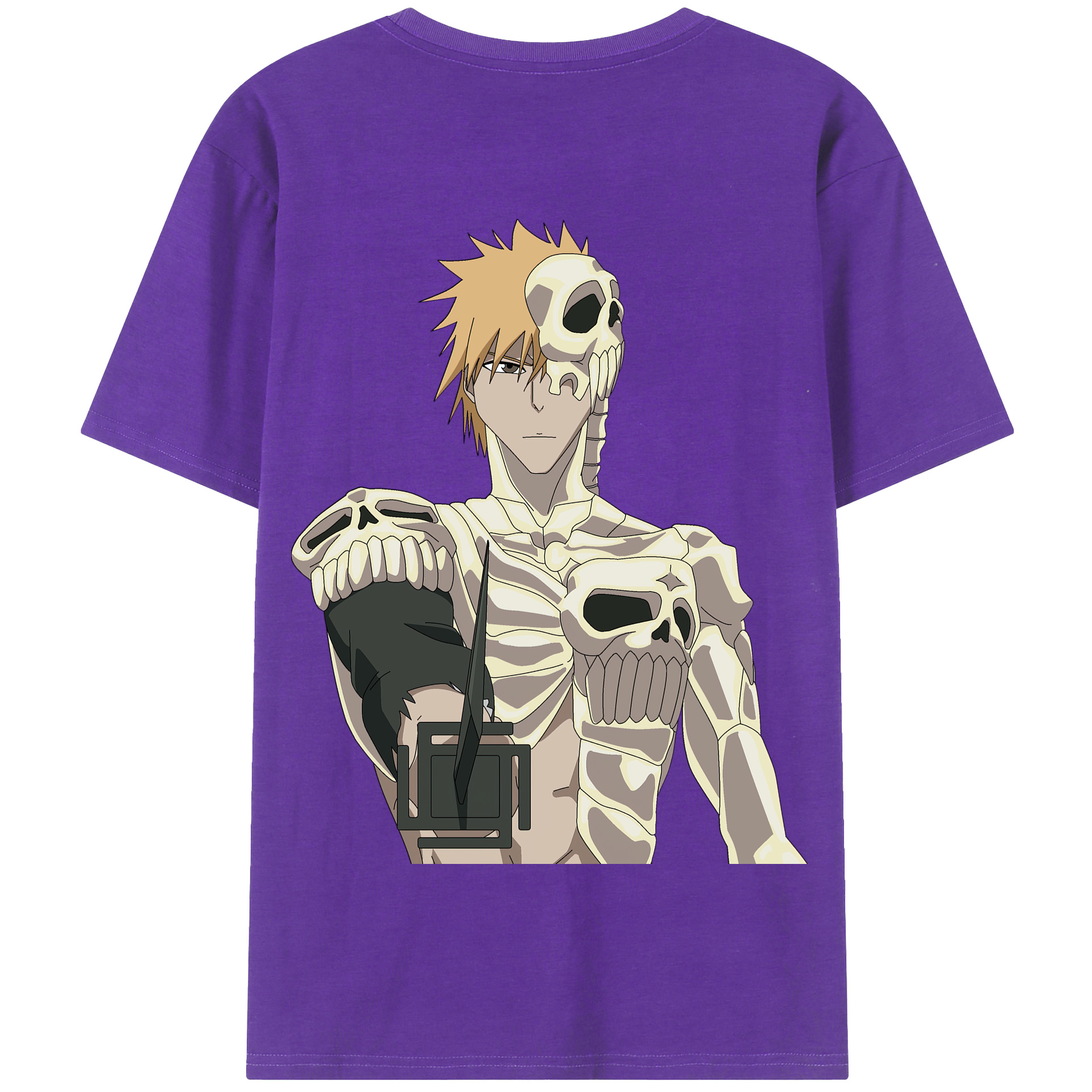 （画像用） ブリーチ 黒崎一護（くろさき いちご）BLEACH Kurosaki Ichigo 綿100％半袖Tシャツ（背面プリント）
