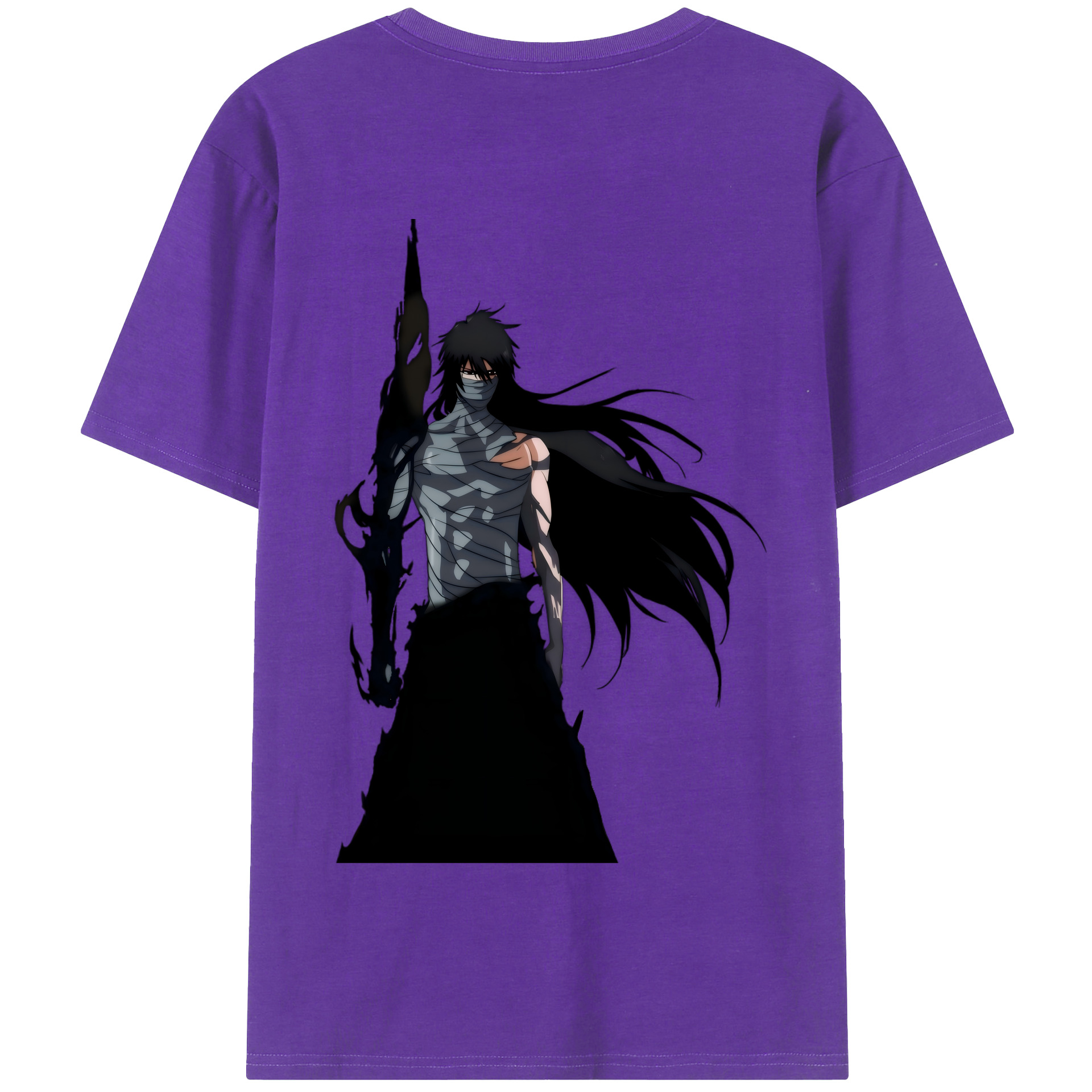 （画像用） ブリーチ 黒崎一護（くろさき いちご）BLEACH Kurosaki Ichigo 綿100％半袖Tシャツ（背面プリント）