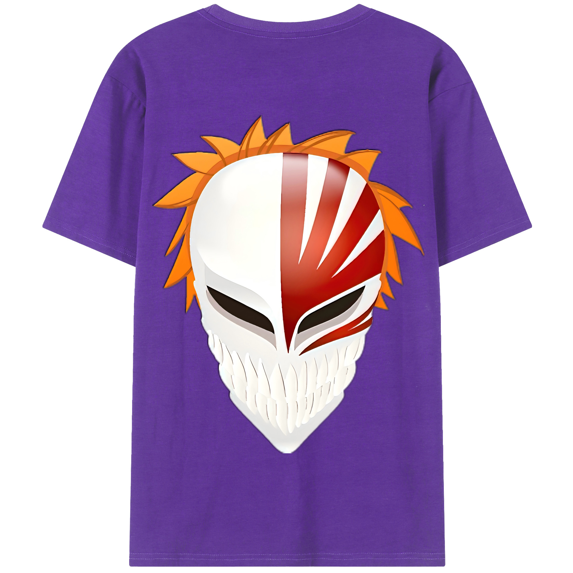 （画像用） ブリーチ 黒崎一護（くろさき いちご）BLEACH Kurosaki Ichigo 綿100％半袖Tシャツ（背面プリント）