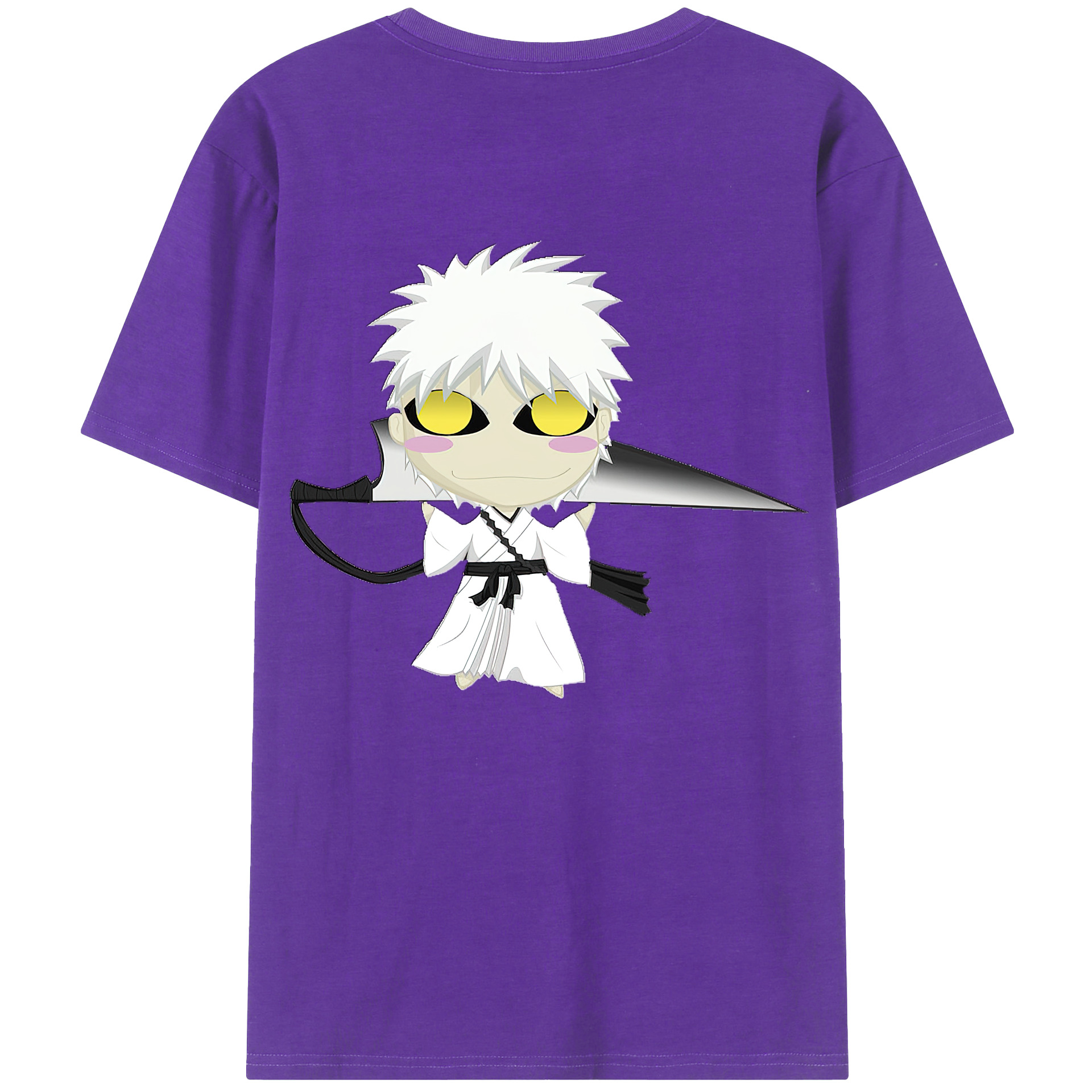 （画像用） ブリーチ 黒崎一護（くろさき いちご）BLEACH Kurosaki Ichigo 綿100％半袖Tシャツ（背面プリント）