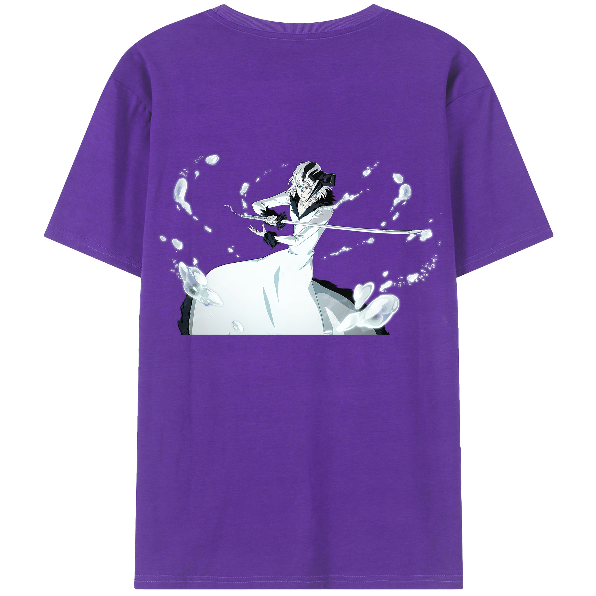 （画像用） ブリーチ 黒崎一護（くろさき いちご）BLEACH Kurosaki Ichigo 綿100％半袖Tシャツ（背面プリント）