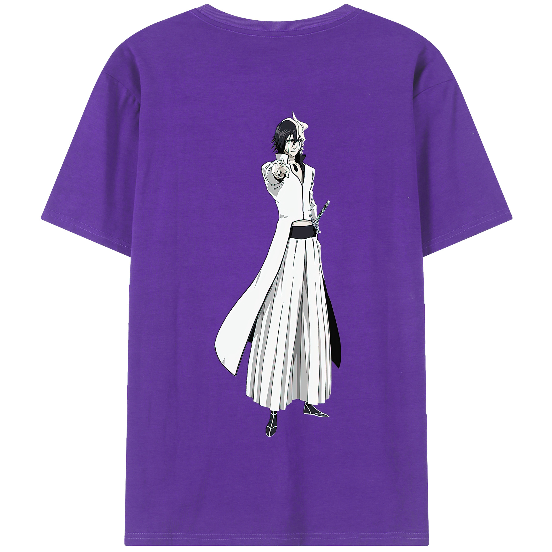 （画像用） ブリーチ ウルキオラ·シファー BLEACH Ulquiorra cifer 綿100％半袖Tシャツ（背面プリント）