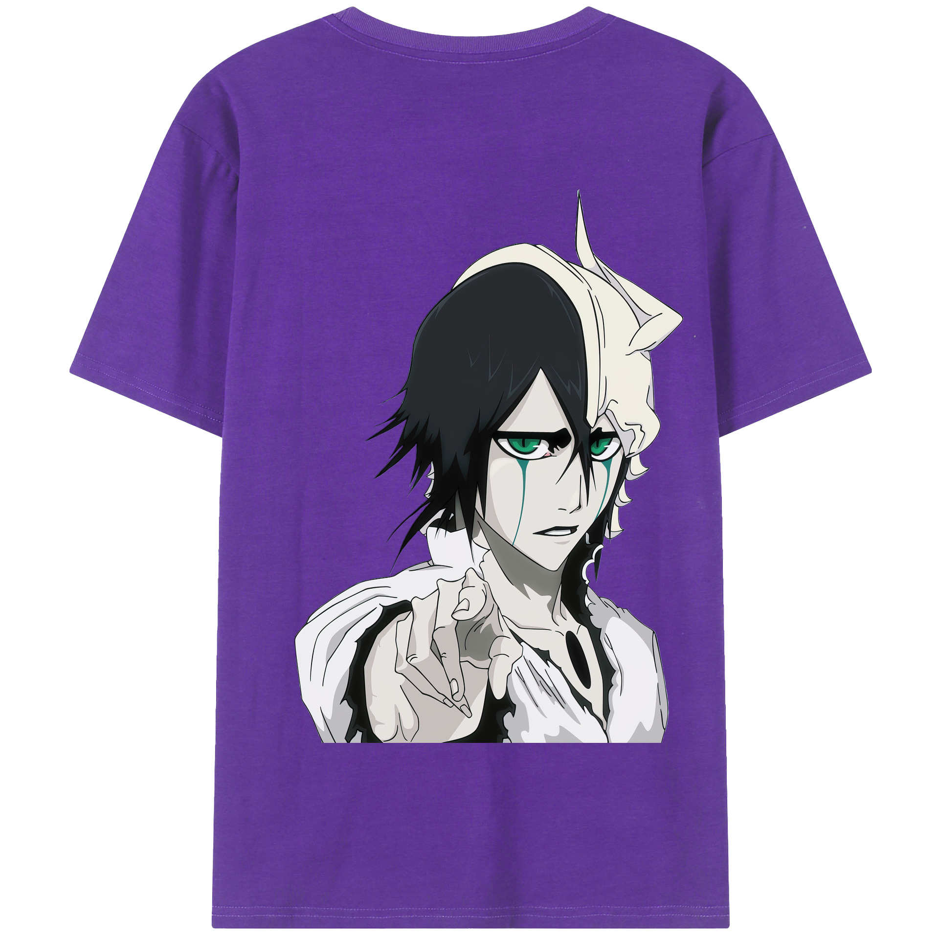 （画像用） ブリーチ ウルキオラ·シファー BLEACH Ulquiorra cifer 綿100％半袖Tシャツ（背面プリント）