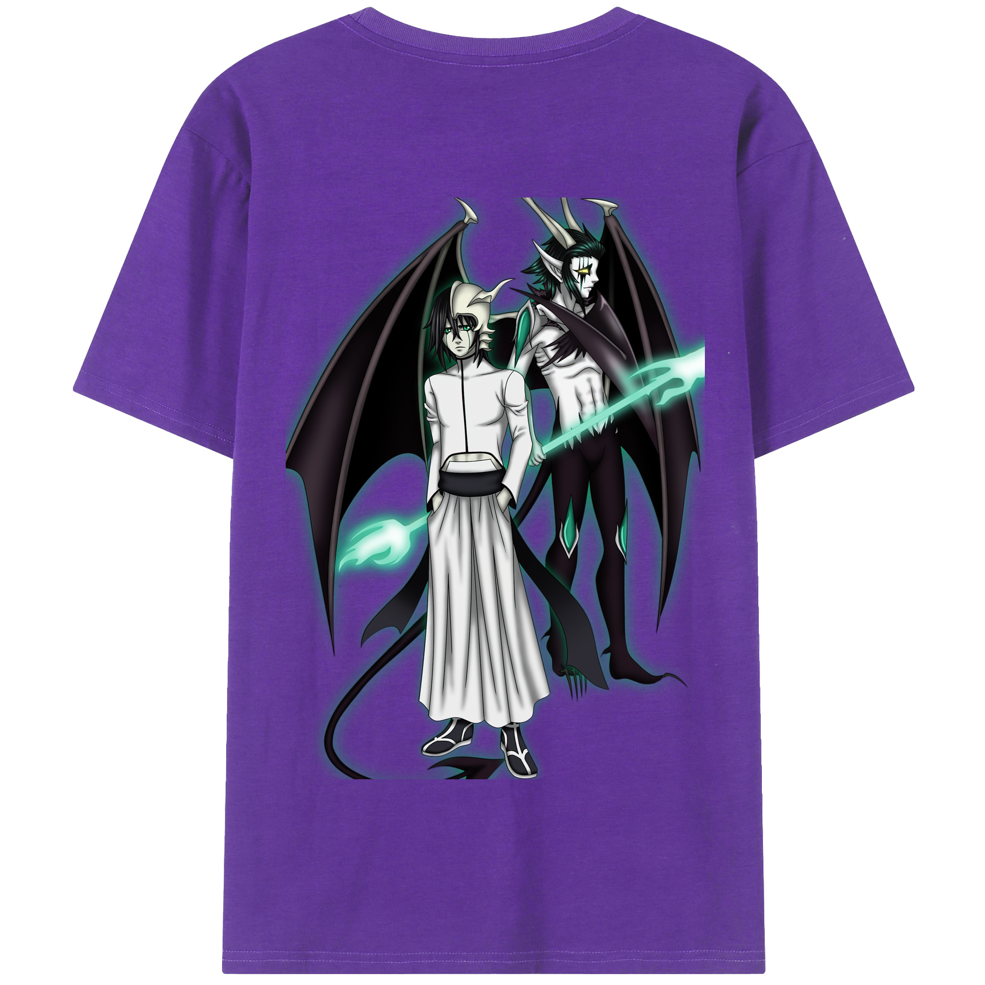 （画像用） ブリーチ ウルキオラ·シファー BLEACH Ulquiorra cifer 綿100％半袖Tシャツ（背面プリント）