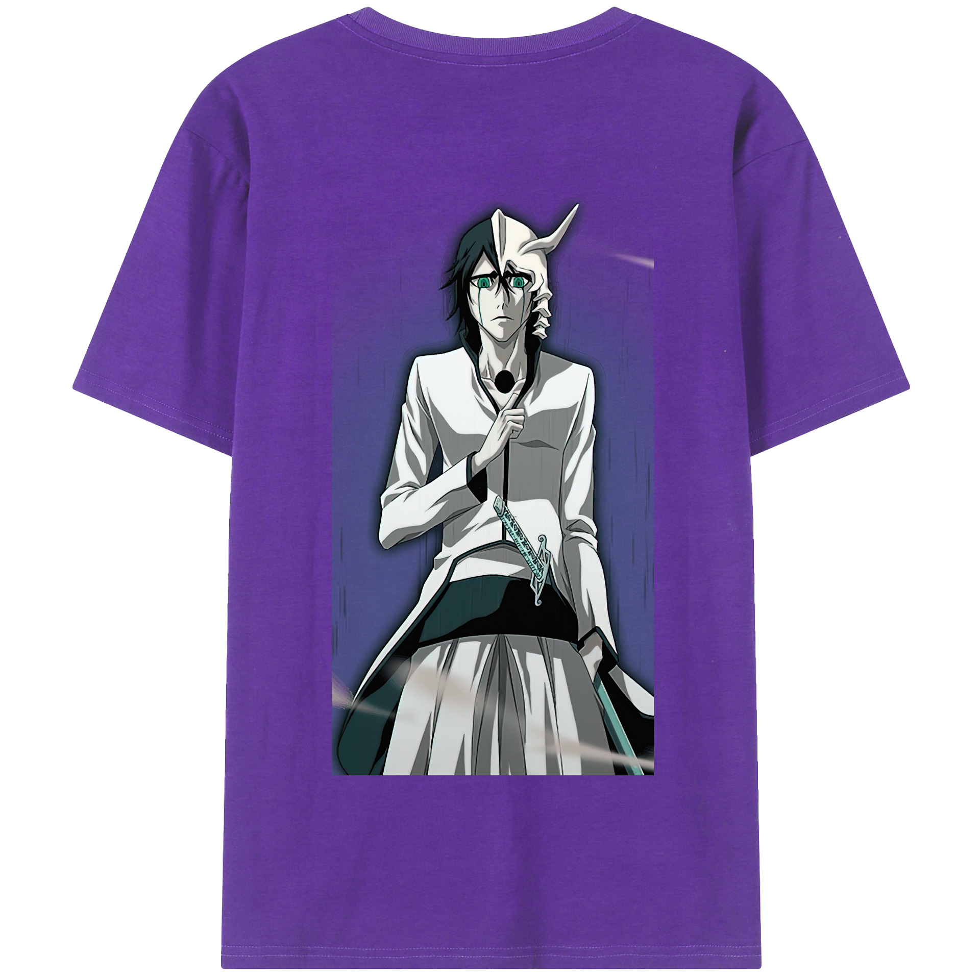 （画像用） ブリーチ ウルキオラ·シファー BLEACH Ulquiorra cifer 綿100％半袖Tシャツ（背面プリント）