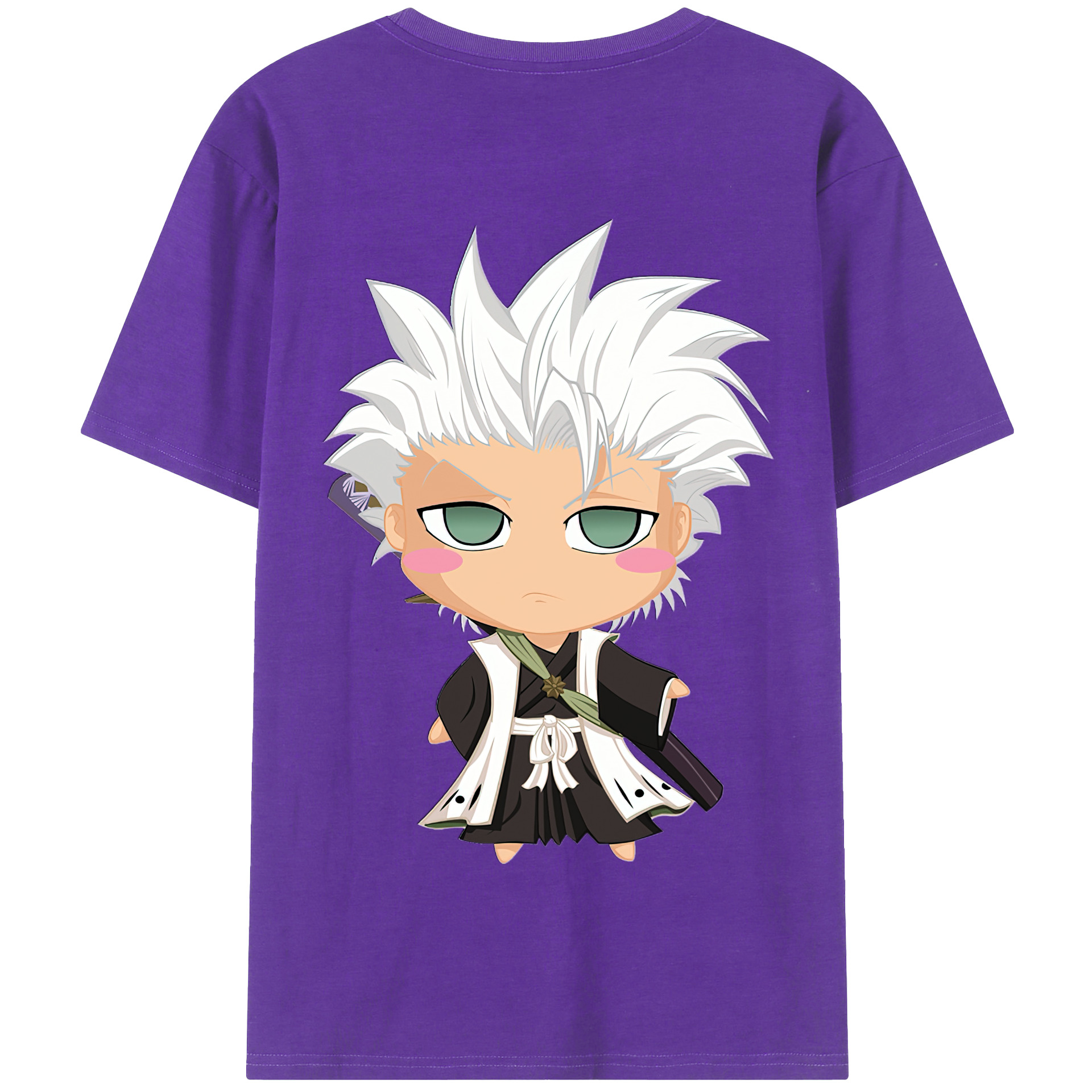 （画像用） ブリーチ 日番谷冬獅郎（ひつがや とうしろう） BLEACH Hitsugaya Toushirou 綿100％半袖Tシャツ（背面プリント）