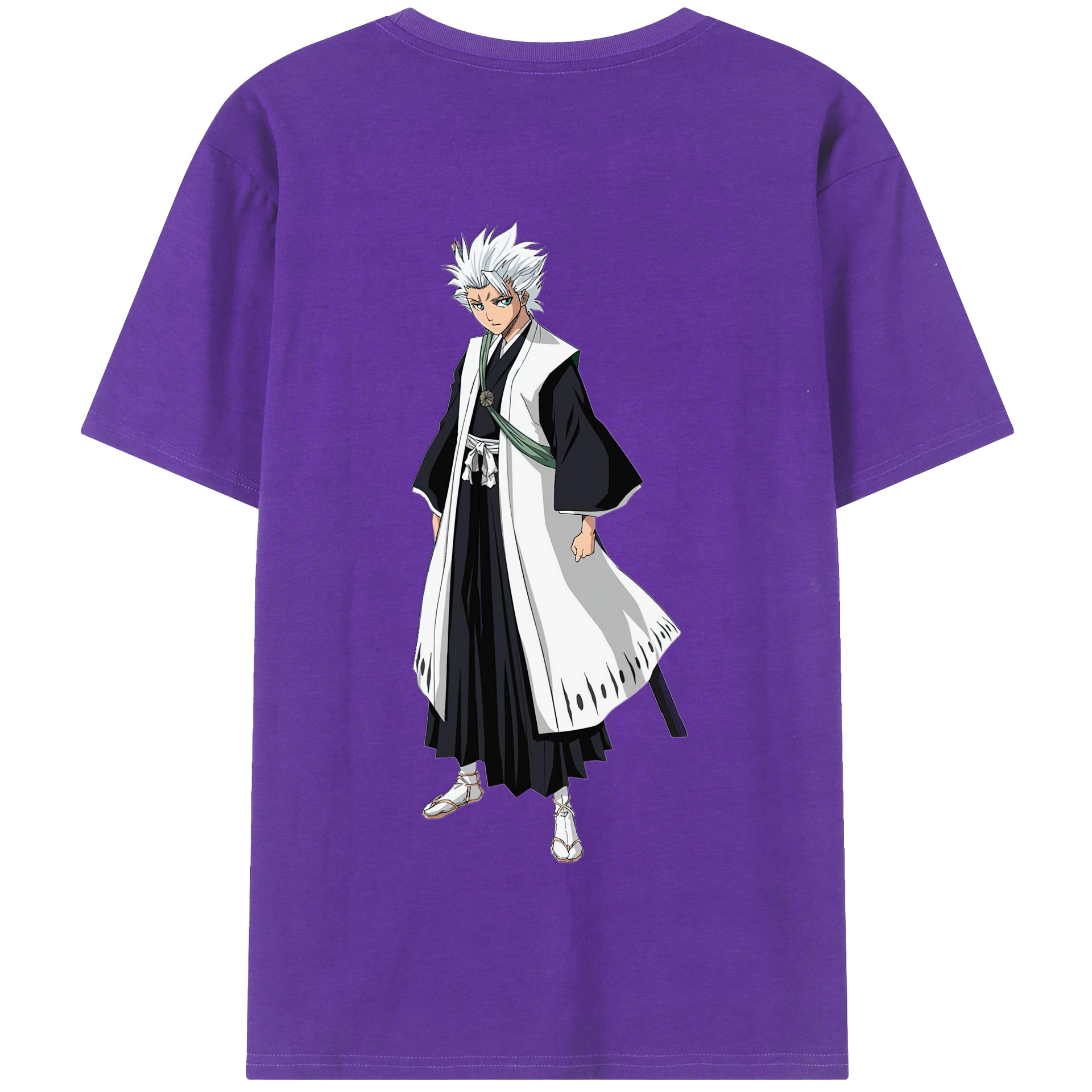 （画像用） ブリーチ 日番谷冬獅郎（ひつがや とうしろう） BLEACH Hitsugaya Toushirou 綿100％半袖Tシャツ（背面プリント）