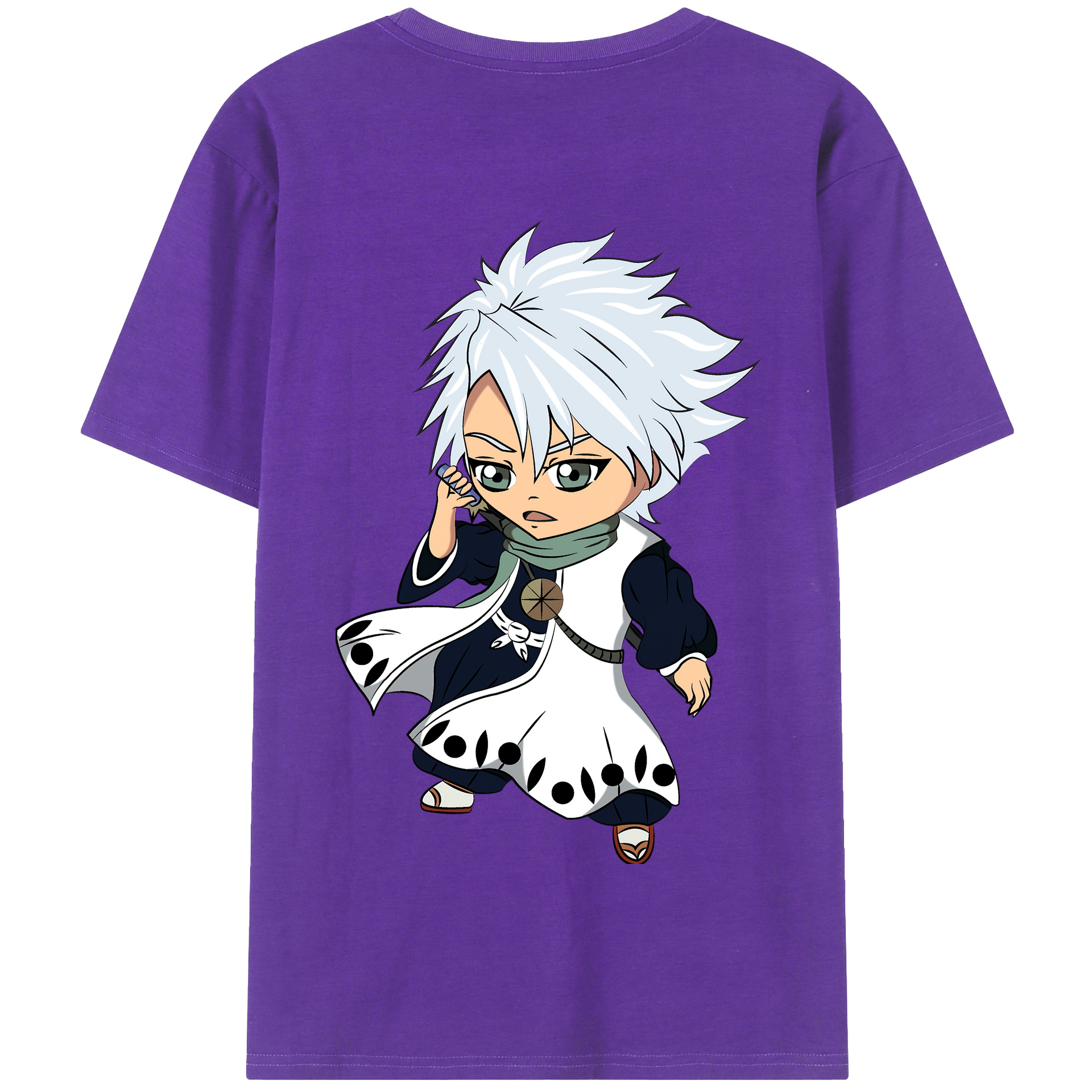 （画像用） ブリーチ 日番谷冬獅郎（ひつがや とうしろう） BLEACH Hitsugaya Toushirou 綿100％半袖Tシャツ（背面プリント）