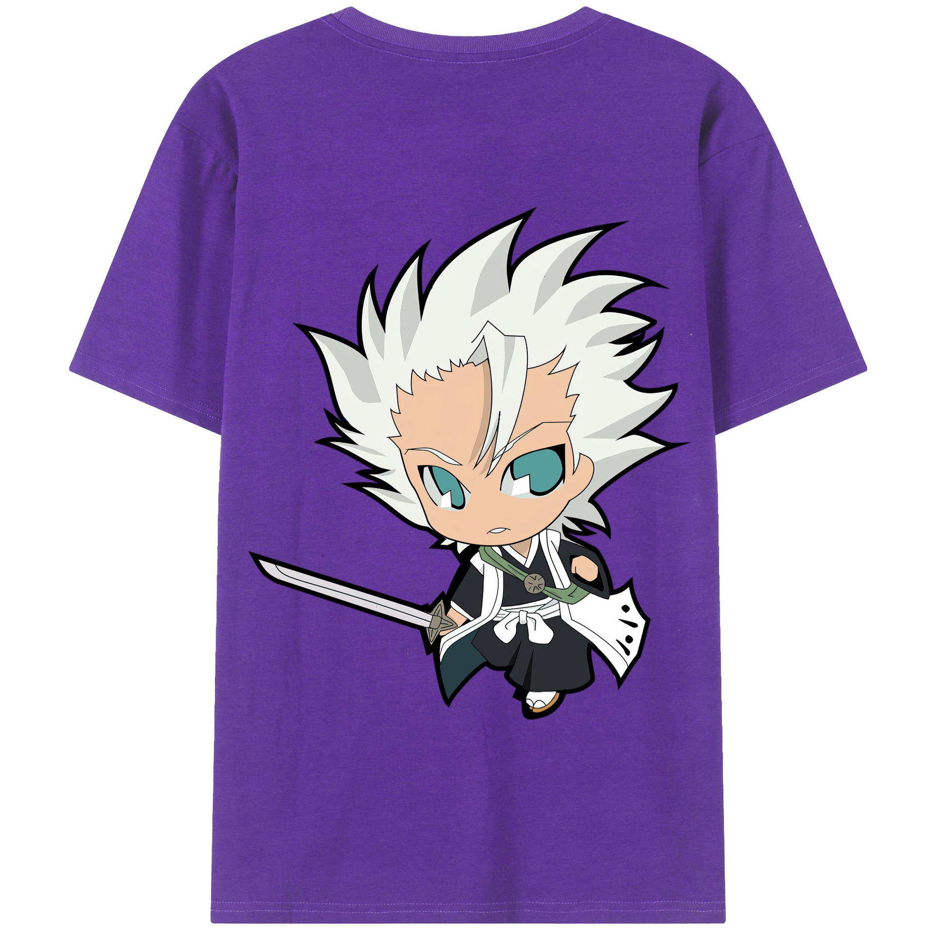 （画像用） ブリーチ 日番谷冬獅郎（ひつがや とうしろう） BLEACH Hitsugaya Toushirou 綿100％半袖Tシャツ（背面プリント）