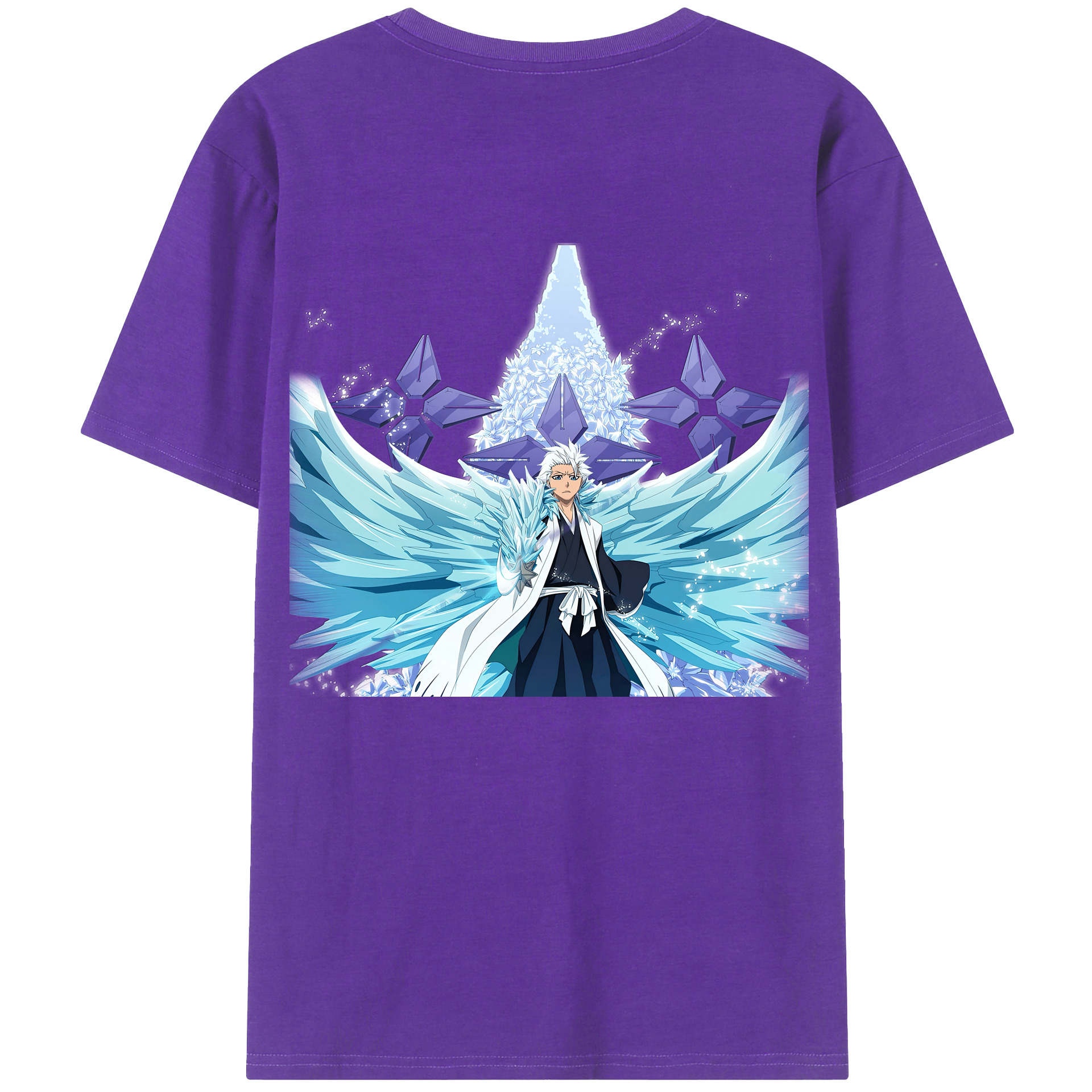 （画像用） ブリーチ 日番谷冬獅郎（ひつがや とうしろう） BLEACH Hitsugaya Toushirou 綿100％半袖Tシャツ（背面プリント）