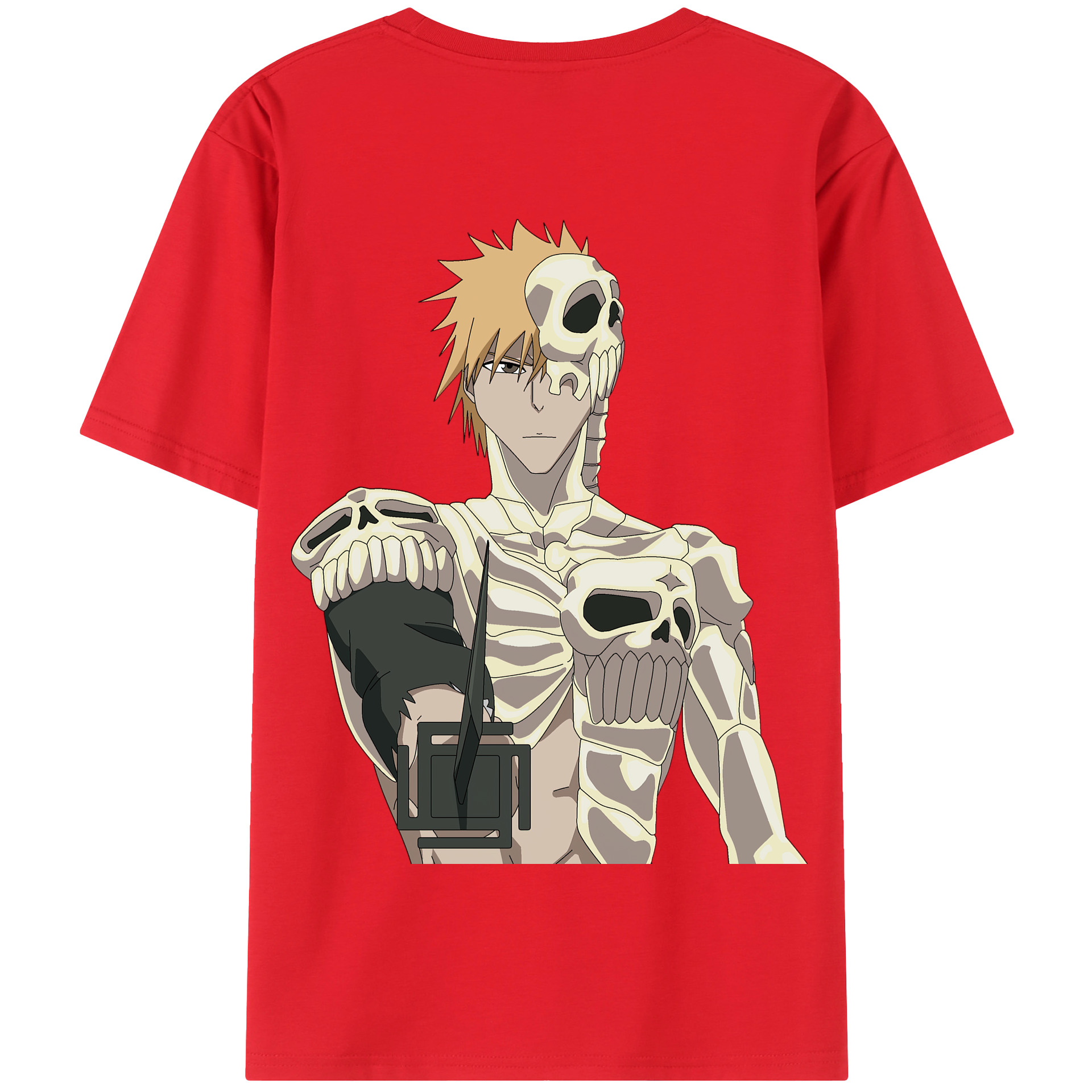 （画像用） ブリーチ 黒崎一護（くろさき いちご）BLEACH Kurosaki Ichigo 綿100％半袖Tシャツ（背面プリント）