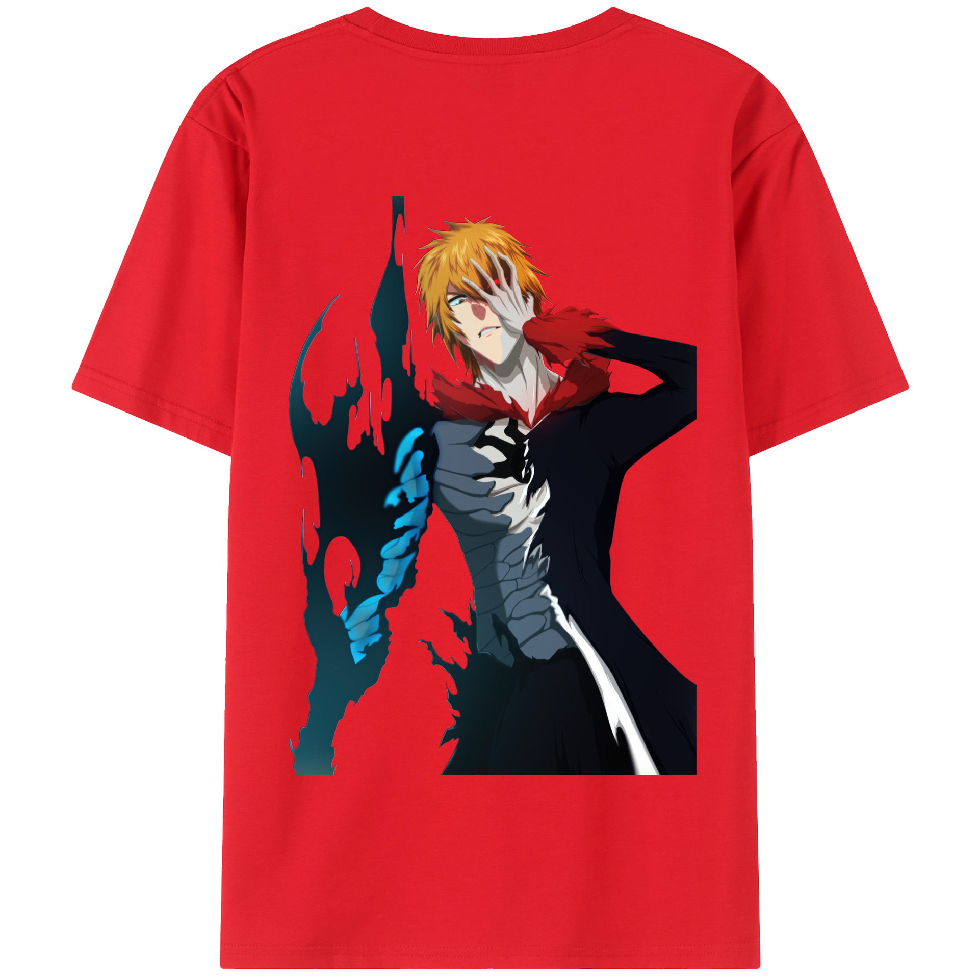 （画像用） ブリーチ 黒崎一護（くろさき いちご）BLEACH Kurosaki Ichigo 綿100％半袖Tシャツ（背面プリント）