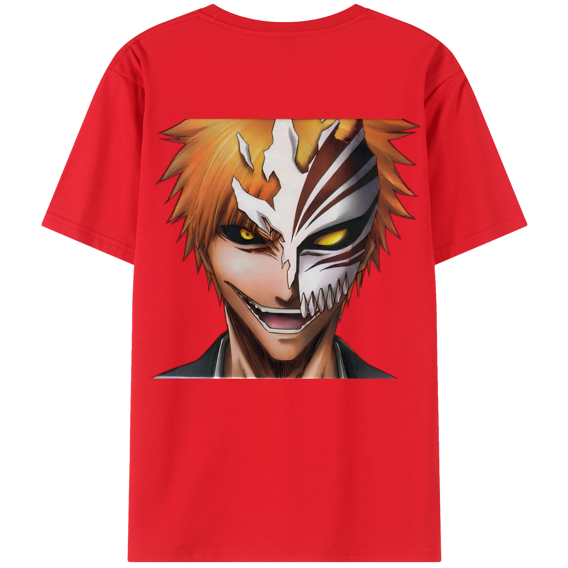 （画像用） ブリーチ 黒崎一護（くろさき いちご）BLEACH Kurosaki Ichigo 綿100％半袖Tシャツ（背面プリント）