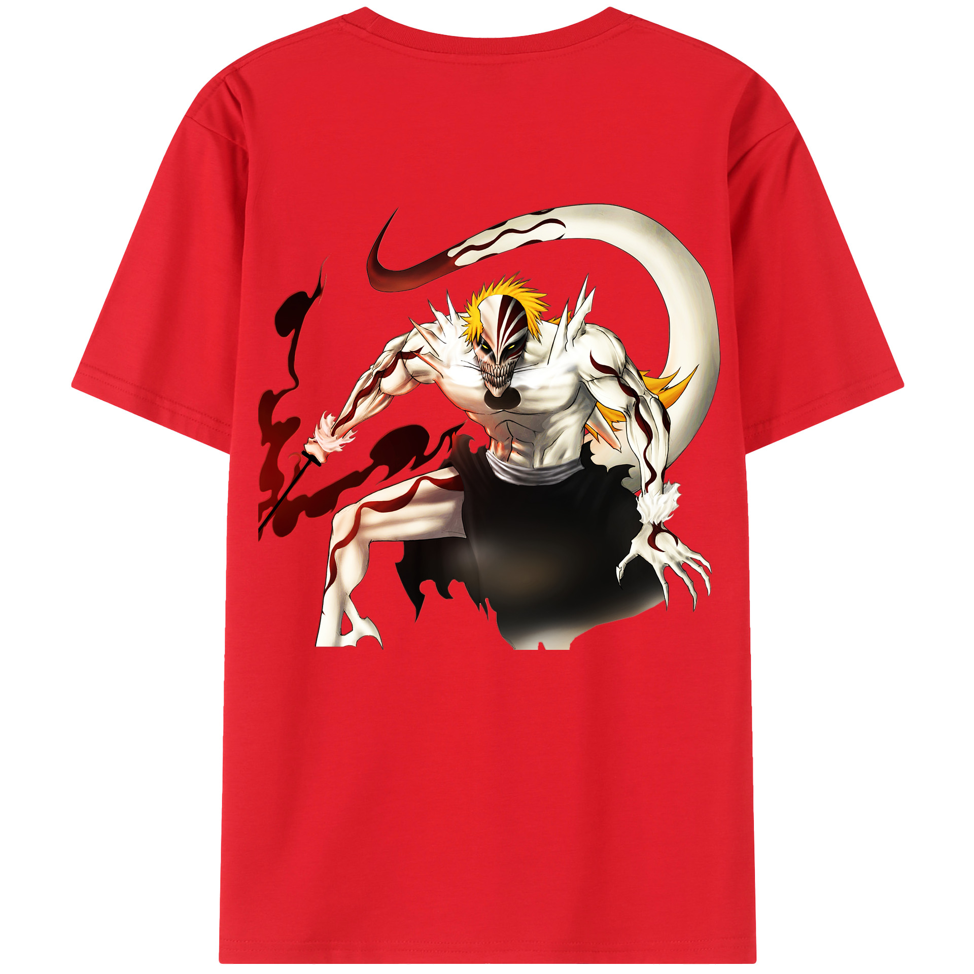 （画像用） ブリーチ 黒崎一護（くろさき いちご）BLEACH Kurosaki Ichigo 綿100％半袖Tシャツ（背面プリント）