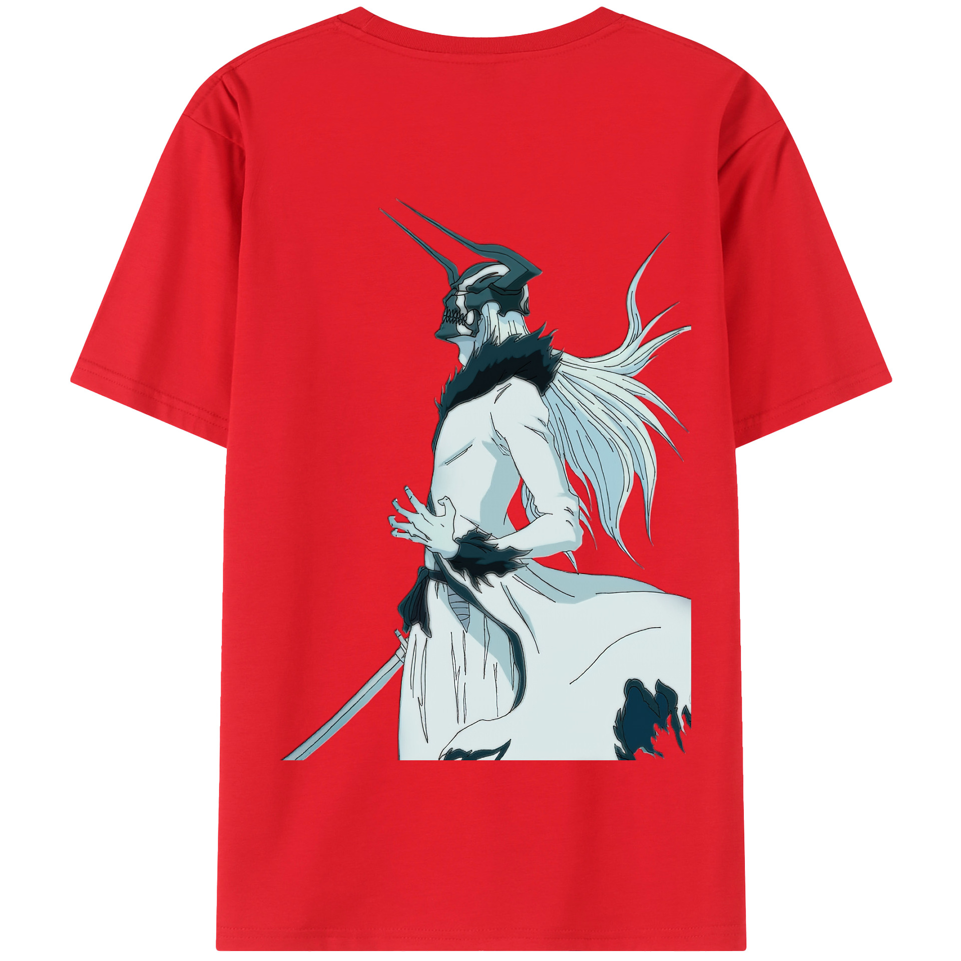 （画像用） ブリーチ 黒崎一護（くろさき いちご）BLEACH Kurosaki Ichigo 綿100％半袖Tシャツ（背面プリント）