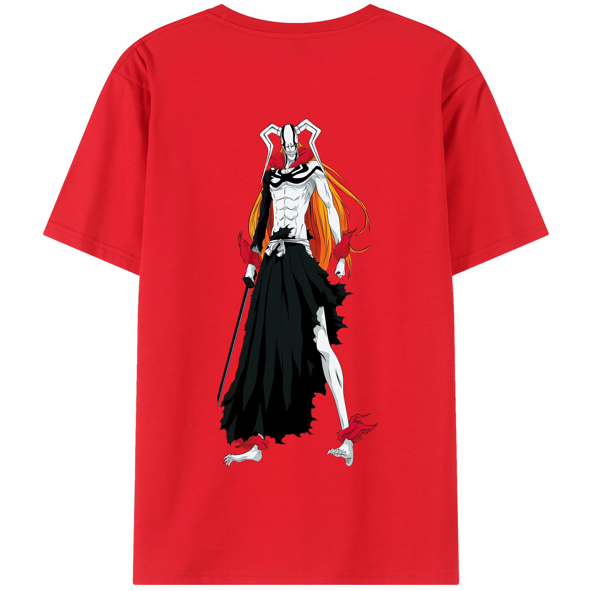 （画像用） ブリーチ 黒崎一護（くろさき いちご）BLEACH Kurosaki Ichigo 綿100％半袖Tシャツ（背面プリント）