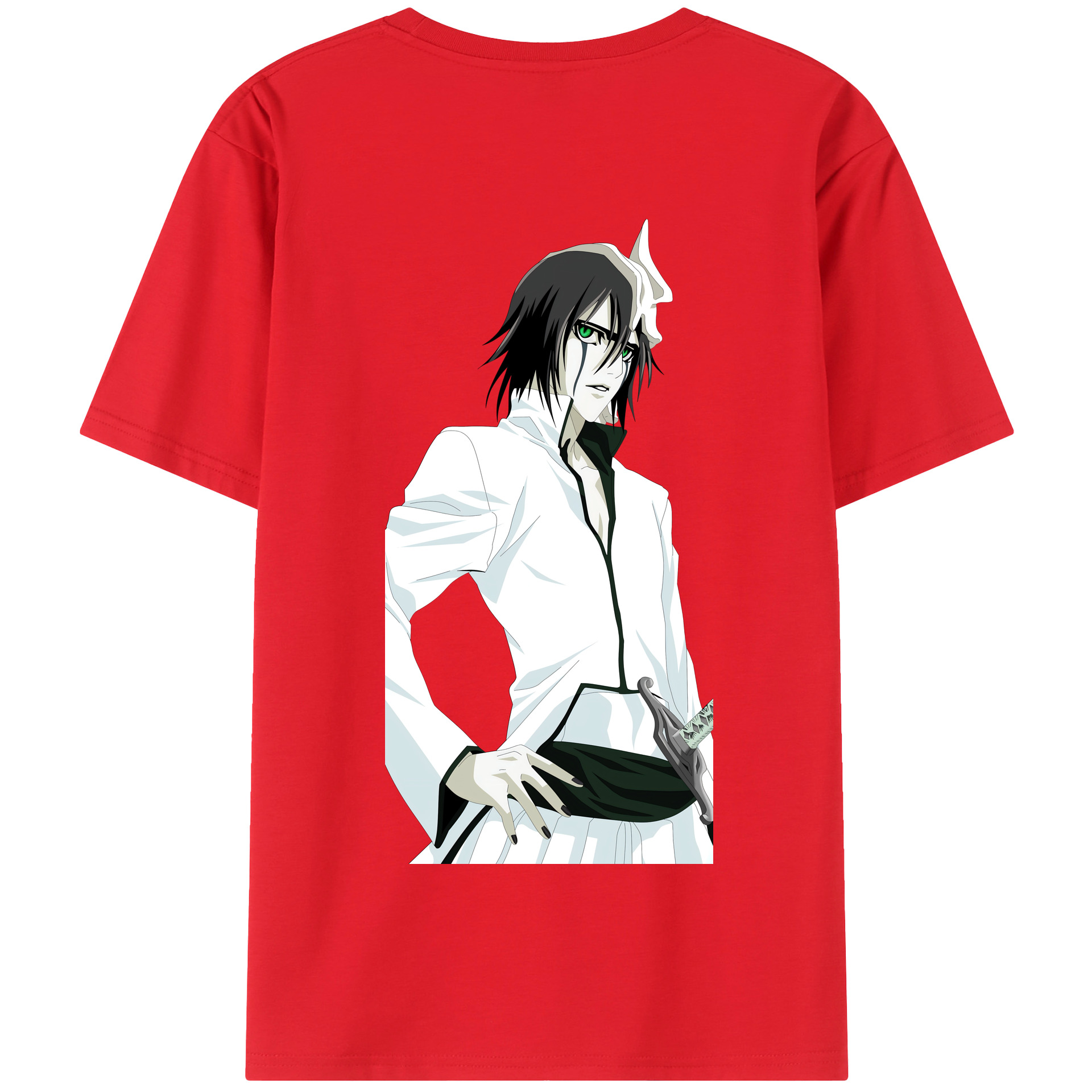 （画像用） ブリーチ ウルキオラ·シファー BLEACH Ulquiorra cifer 綿100％半袖Tシャツ（背面プリント）