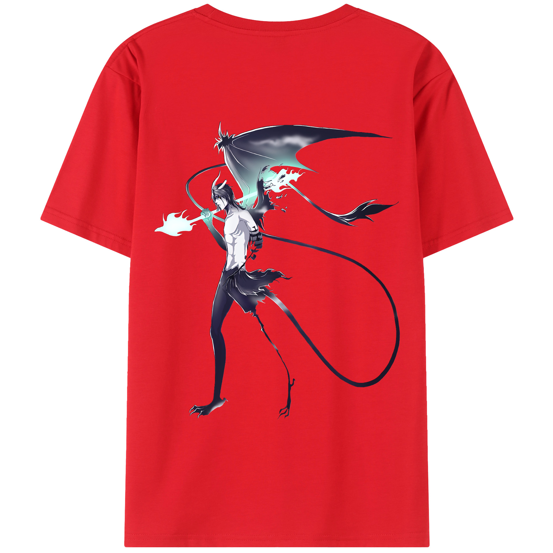 （画像用） ブリーチ ウルキオラ·シファー BLEACH Ulquiorra cifer 綿100％半袖Tシャツ（背面プリント）