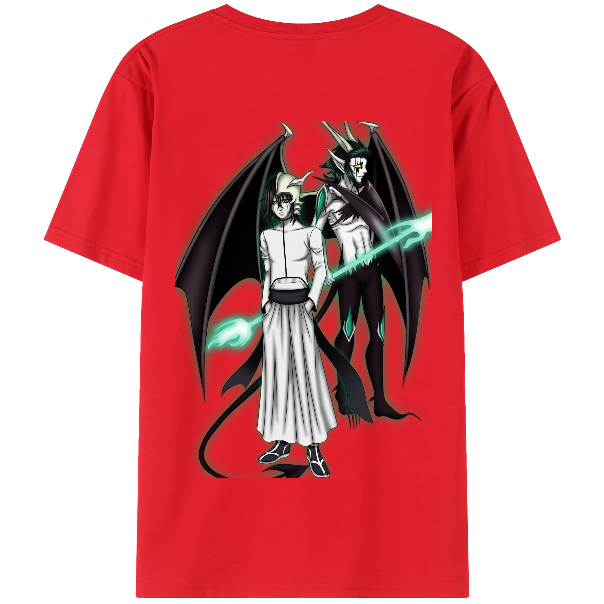 （画像用） ブリーチ ウルキオラ·シファー BLEACH Ulquiorra cifer 綿100％半袖Tシャツ（背面プリント）