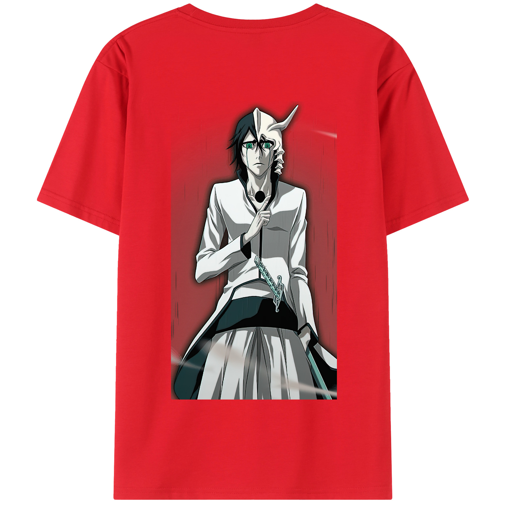 （画像用） ブリーチ ウルキオラ·シファー BLEACH Ulquiorra cifer 綿100％半袖Tシャツ（背面プリント）