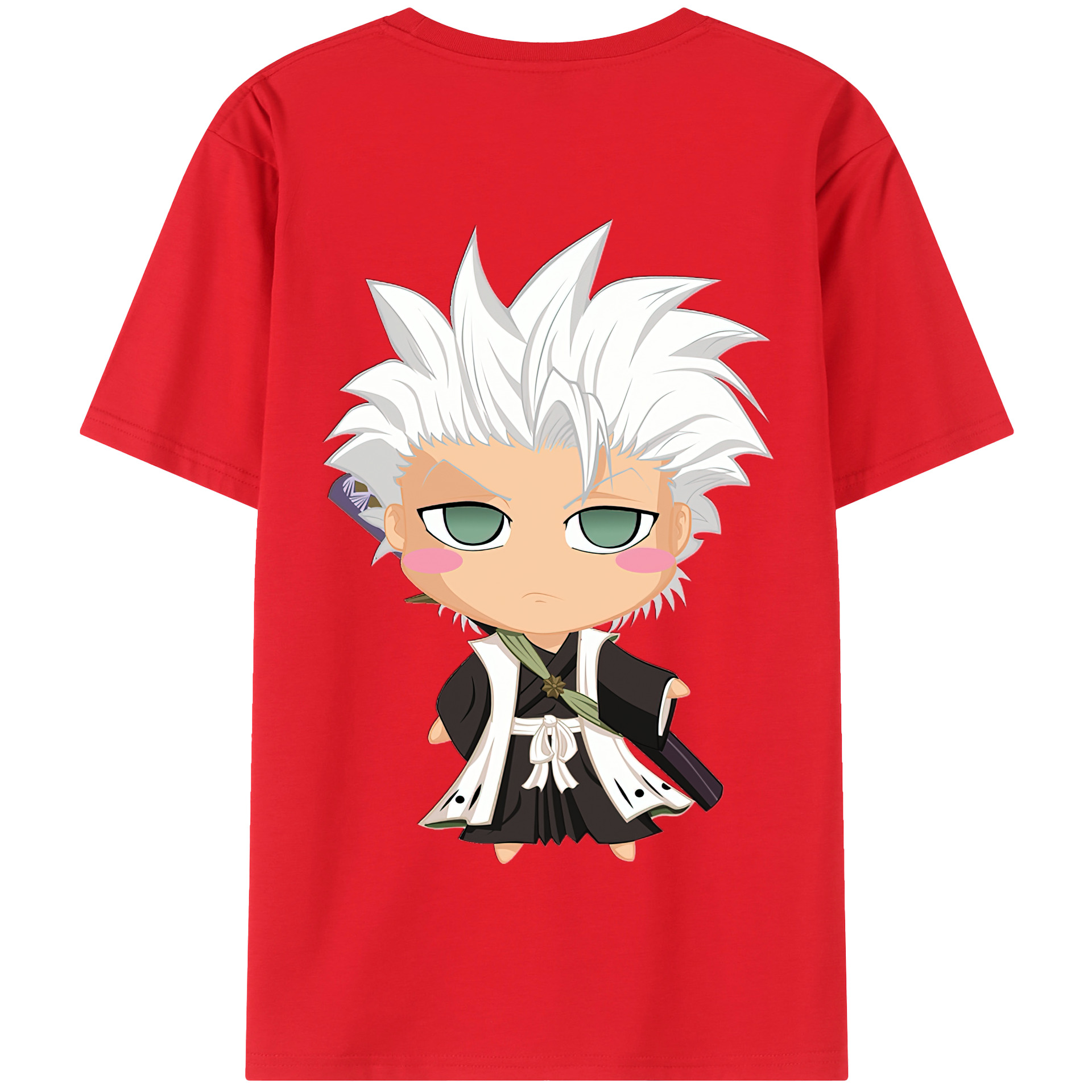 （画像用） ブリーチ 日番谷冬獅郎（ひつがや とうしろう） BLEACH Hitsugaya Toushirou 綿100％半袖Tシャツ（背面プリント）