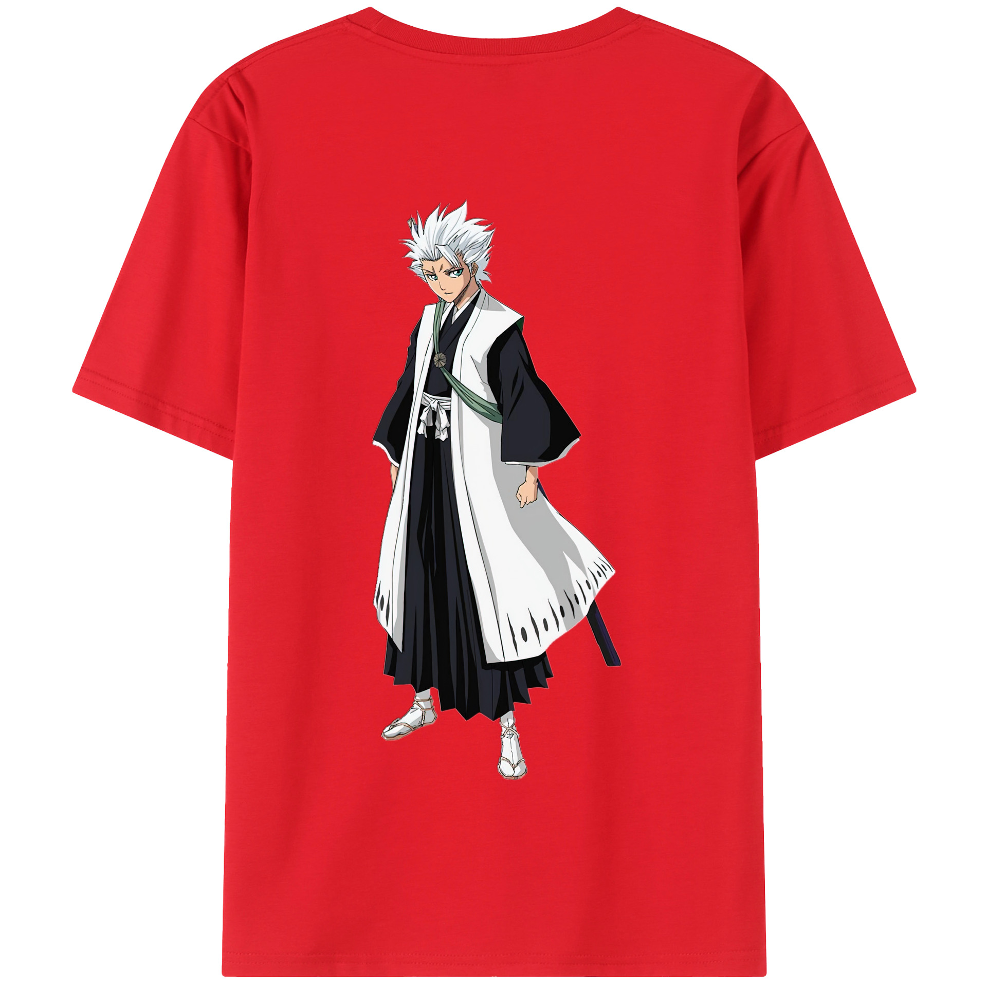 （画像用） ブリーチ 日番谷冬獅郎（ひつがや とうしろう） BLEACH Hitsugaya Toushirou 綿100％半袖Tシャツ（背面プリント）