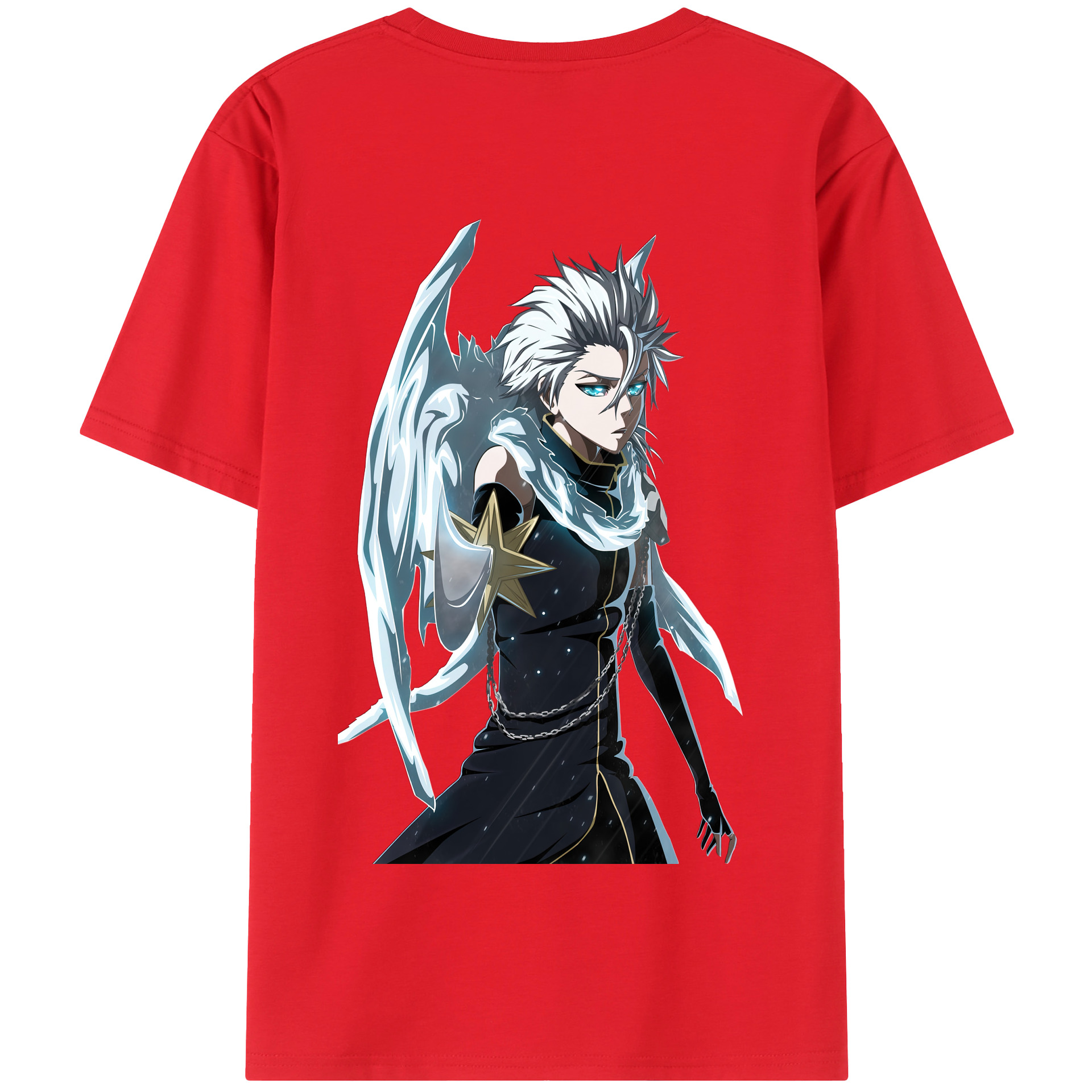 （画像用） ブリーチ 日番谷冬獅郎（ひつがや とうしろう） BLEACH Hitsugaya Toushirou 綿100％半袖Tシャツ（背面プリント）