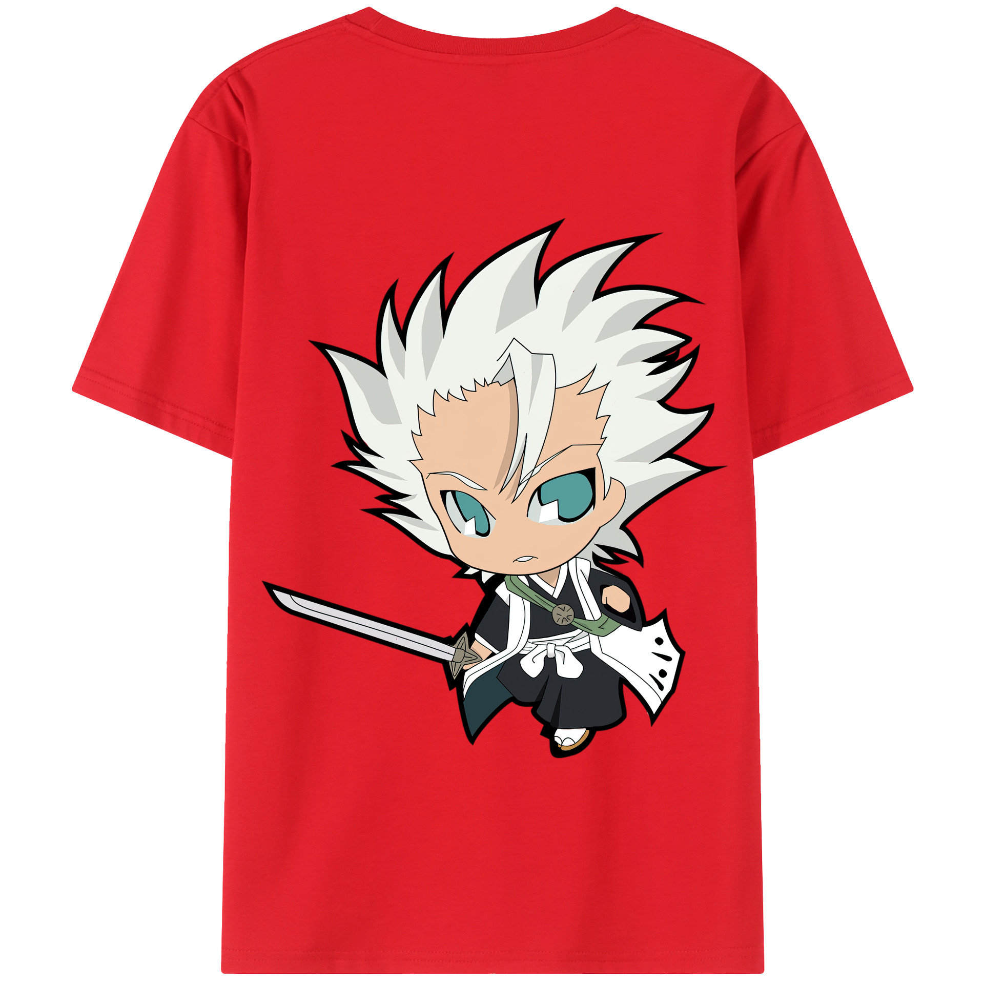 （画像用） ブリーチ 日番谷冬獅郎（ひつがや とうしろう） BLEACH Hitsugaya Toushirou 綿100％半袖Tシャツ（背面プリント）