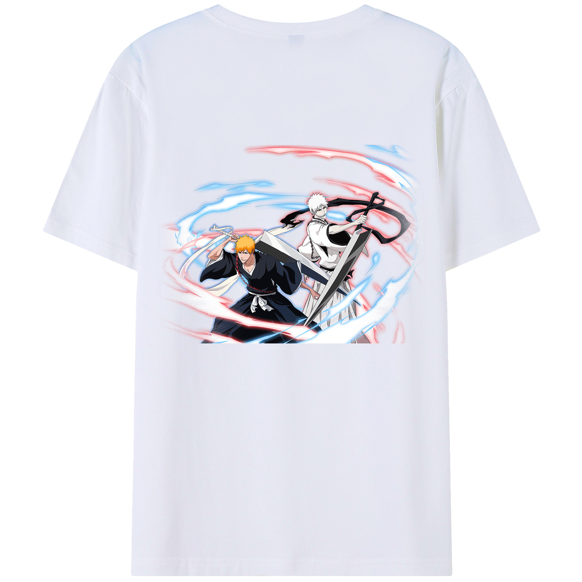 （画像用） ブリーチ 黒崎一護（くろさき いちご）BLEACH Kurosaki Ichigo 綿100％半袖Tシャツ（背面プリント）