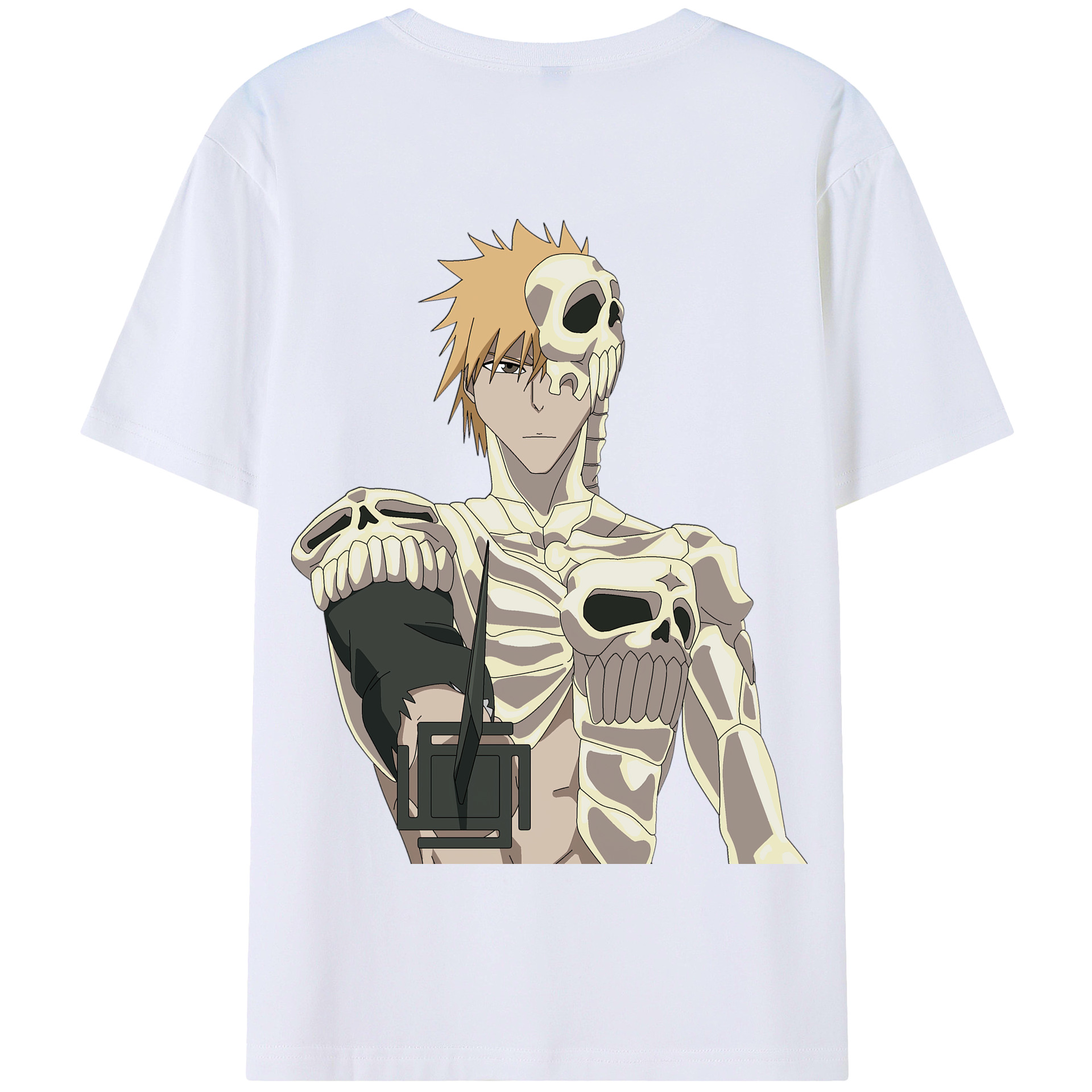 （画像用） ブリーチ 黒崎一護（くろさき いちご）BLEACH Kurosaki Ichigo 綿100％半袖Tシャツ（背面プリント）