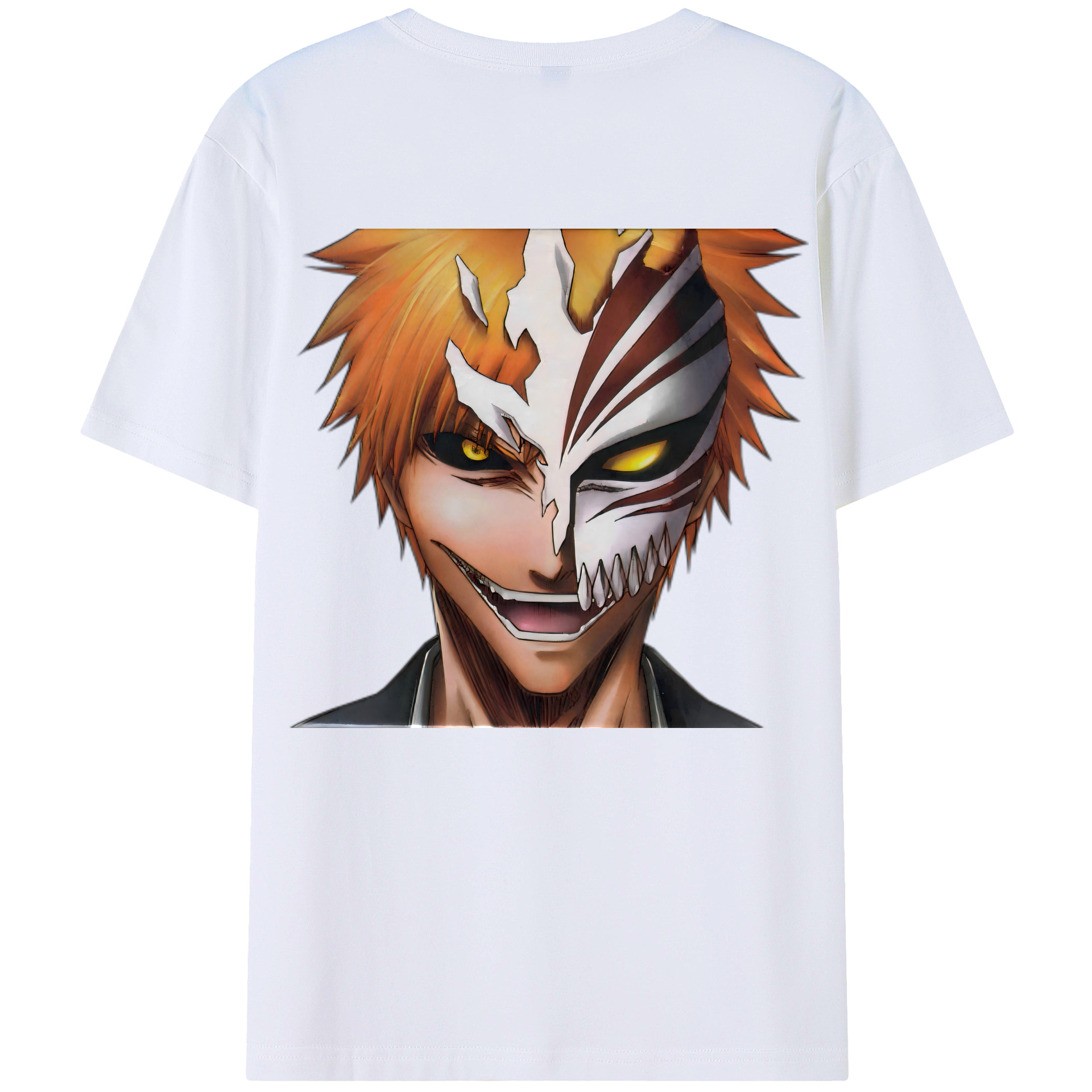 （画像用） ブリーチ 黒崎一護（くろさき いちご）BLEACH Kurosaki Ichigo 綿100％半袖Tシャツ（背面プリント）