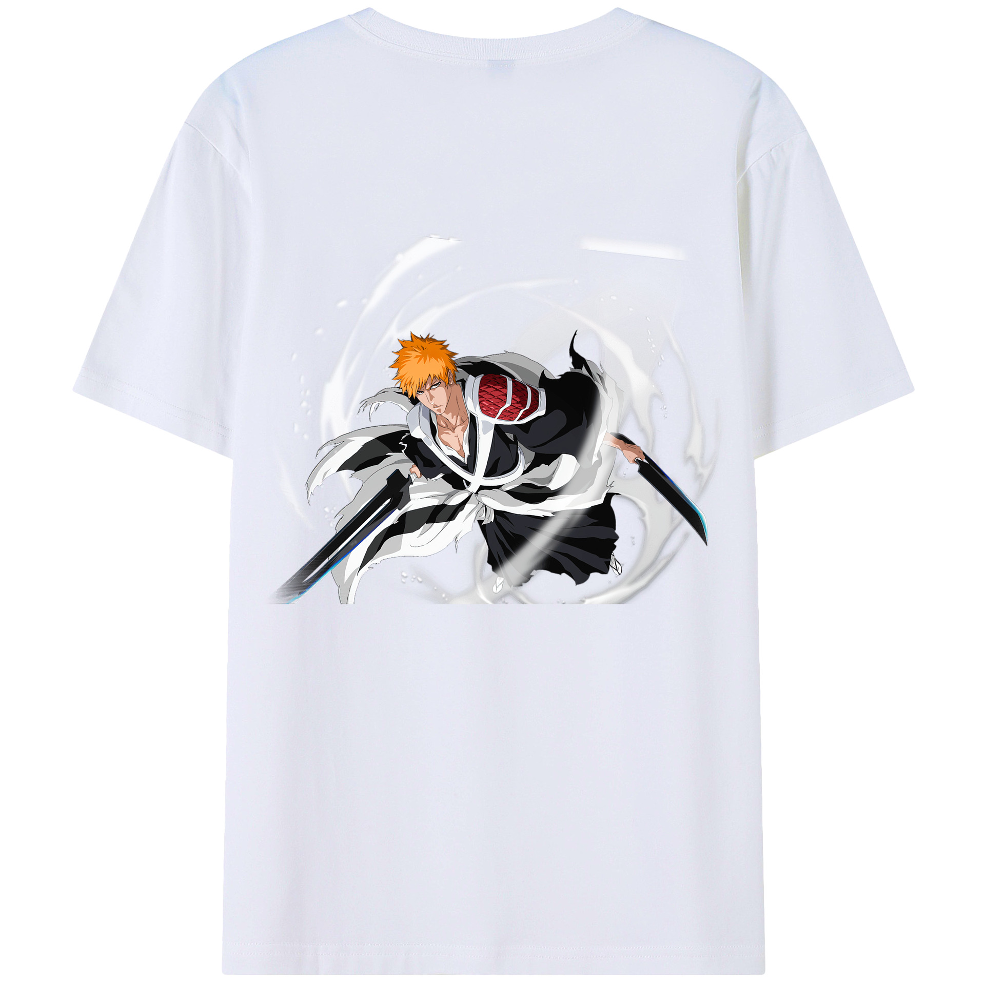 （画像用） ブリーチ 黒崎一護（くろさき いちご）BLEACH Kurosaki Ichigo 綿100％半袖Tシャツ（背面プリント）