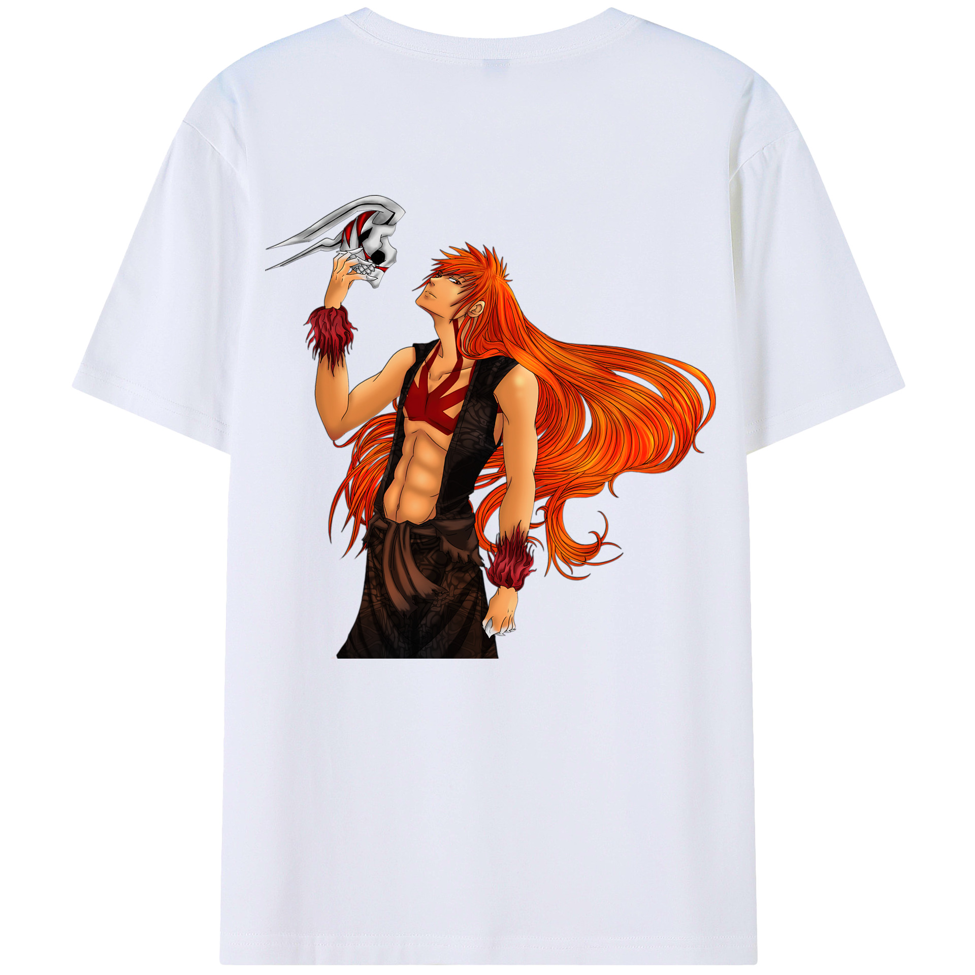 （画像用） ブリーチ 黒崎一護（くろさき いちご）BLEACH Kurosaki Ichigo 綿100％半袖Tシャツ（背面プリント）