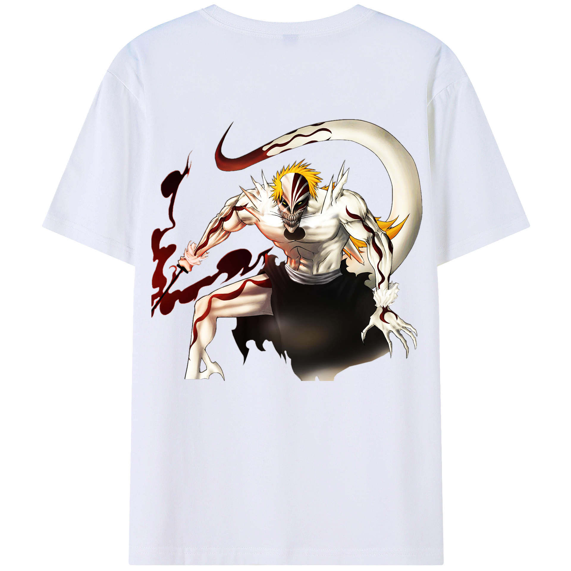 （画像用） ブリーチ 黒崎一護（くろさき いちご）BLEACH Kurosaki Ichigo 綿100％半袖Tシャツ（背面プリント）
