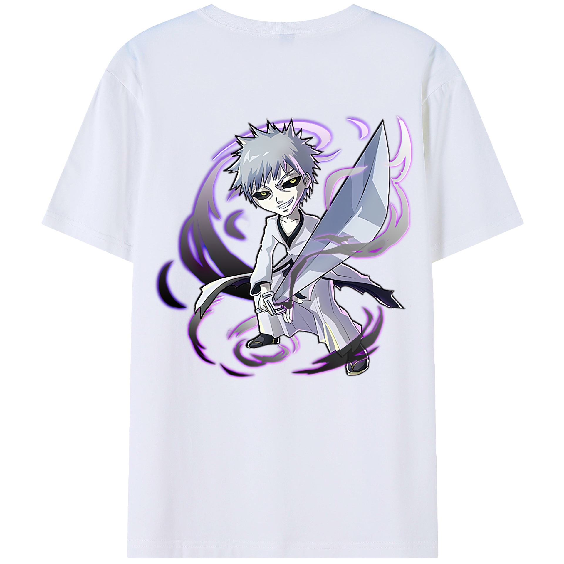 （画像用） ブリーチ 黒崎一護（くろさき いちご）BLEACH Kurosaki Ichigo 綿100％半袖Tシャツ（背面プリント）