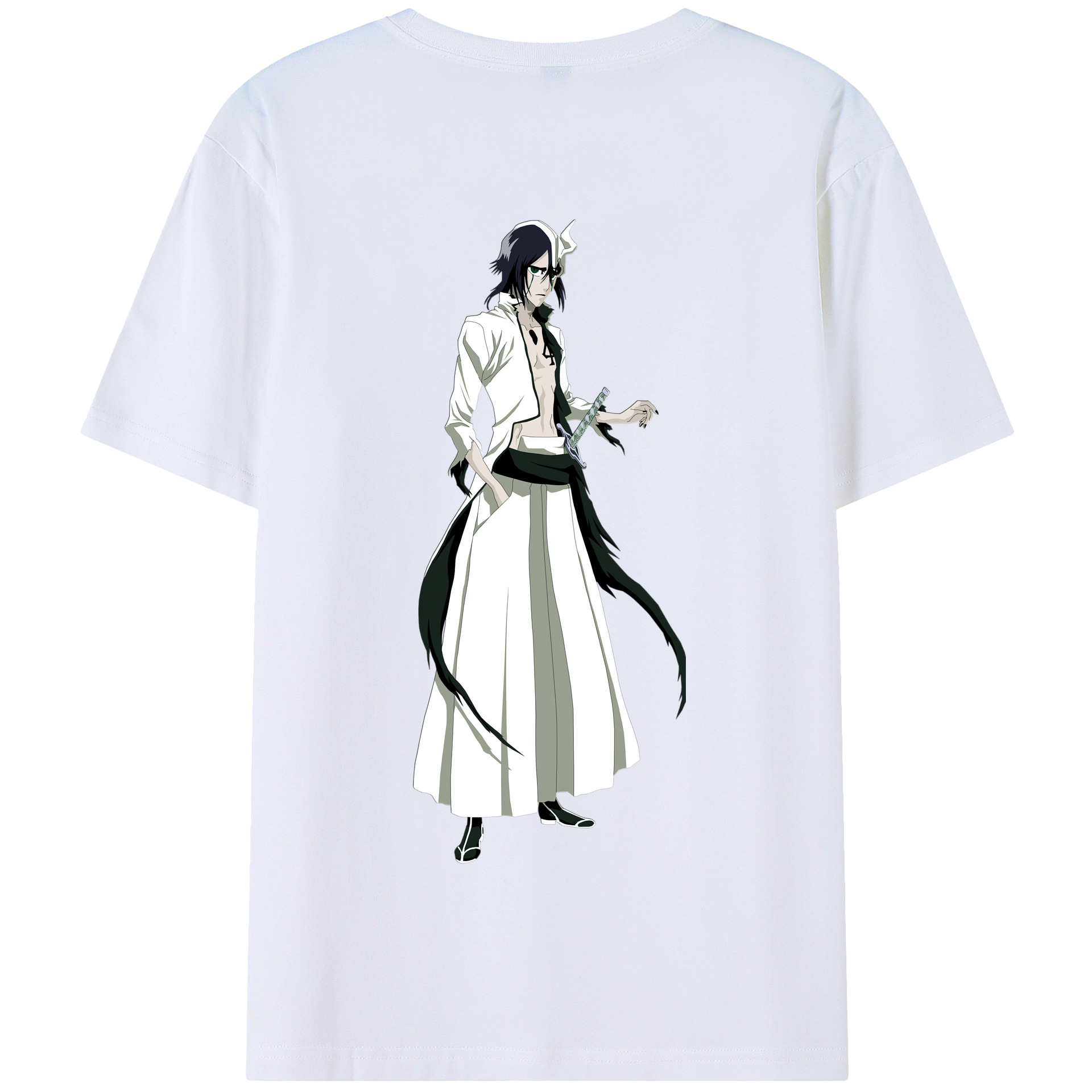 （画像用） ブリーチ ウルキオラ·シファー BLEACH Ulquiorra cifer 綿100％半袖Tシャツ（背面プリント）