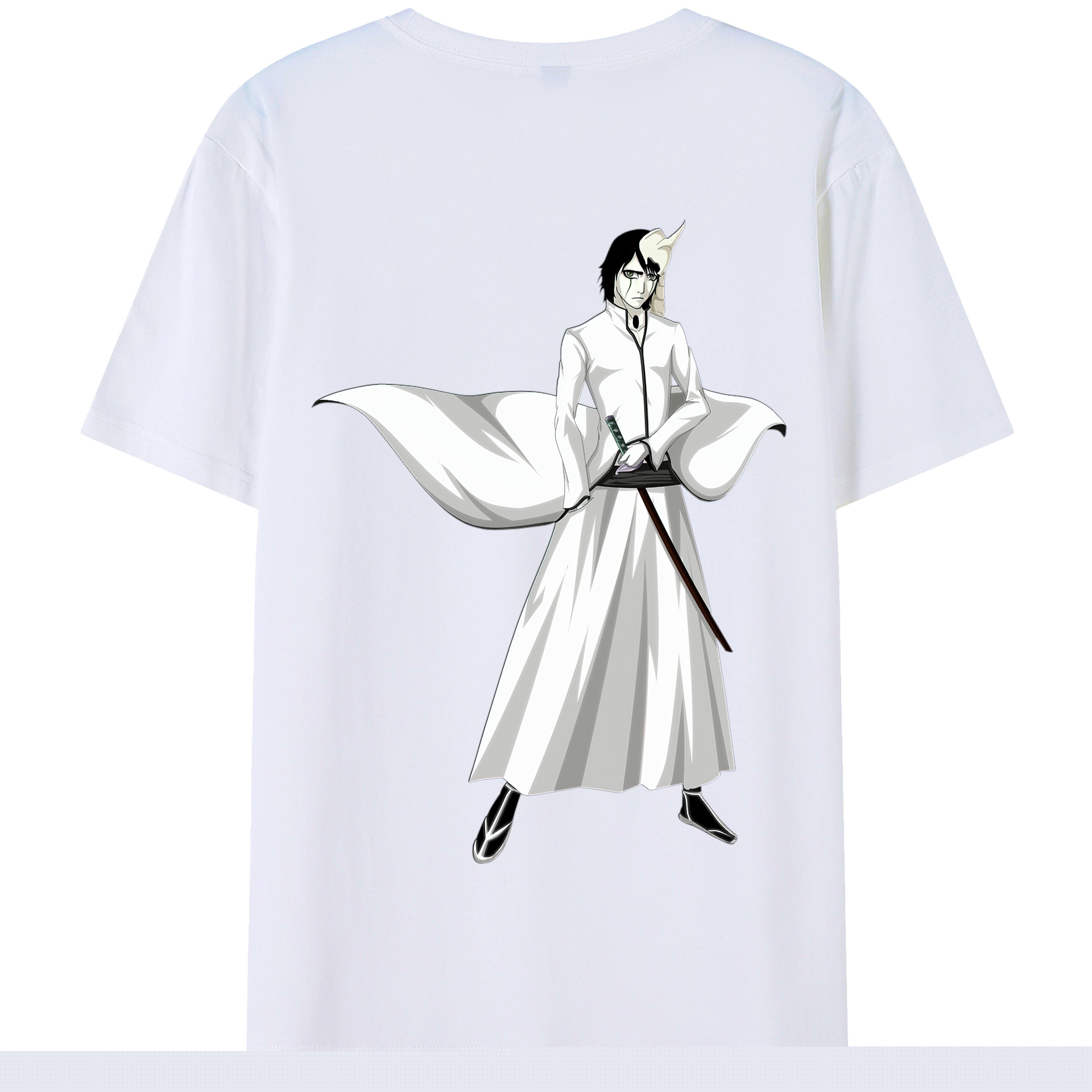（画像用） ブリーチ ウルキオラ·シファー BLEACH Ulquiorra cifer 綿100％半袖Tシャツ（背面プリント）